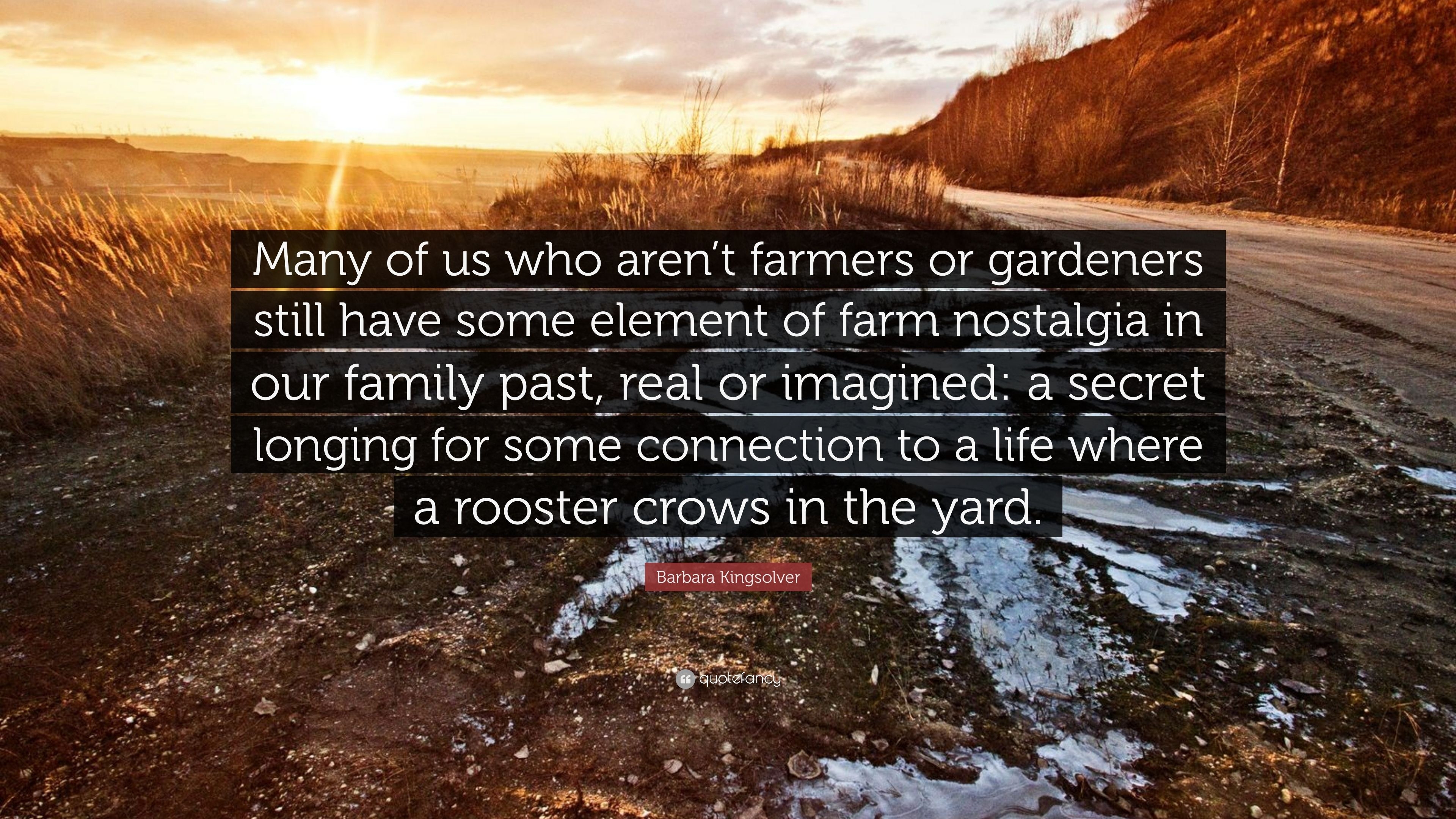 3840x2160 Barbara Kingsolver Quote: “Many of us who aren't farmers or, Desktop