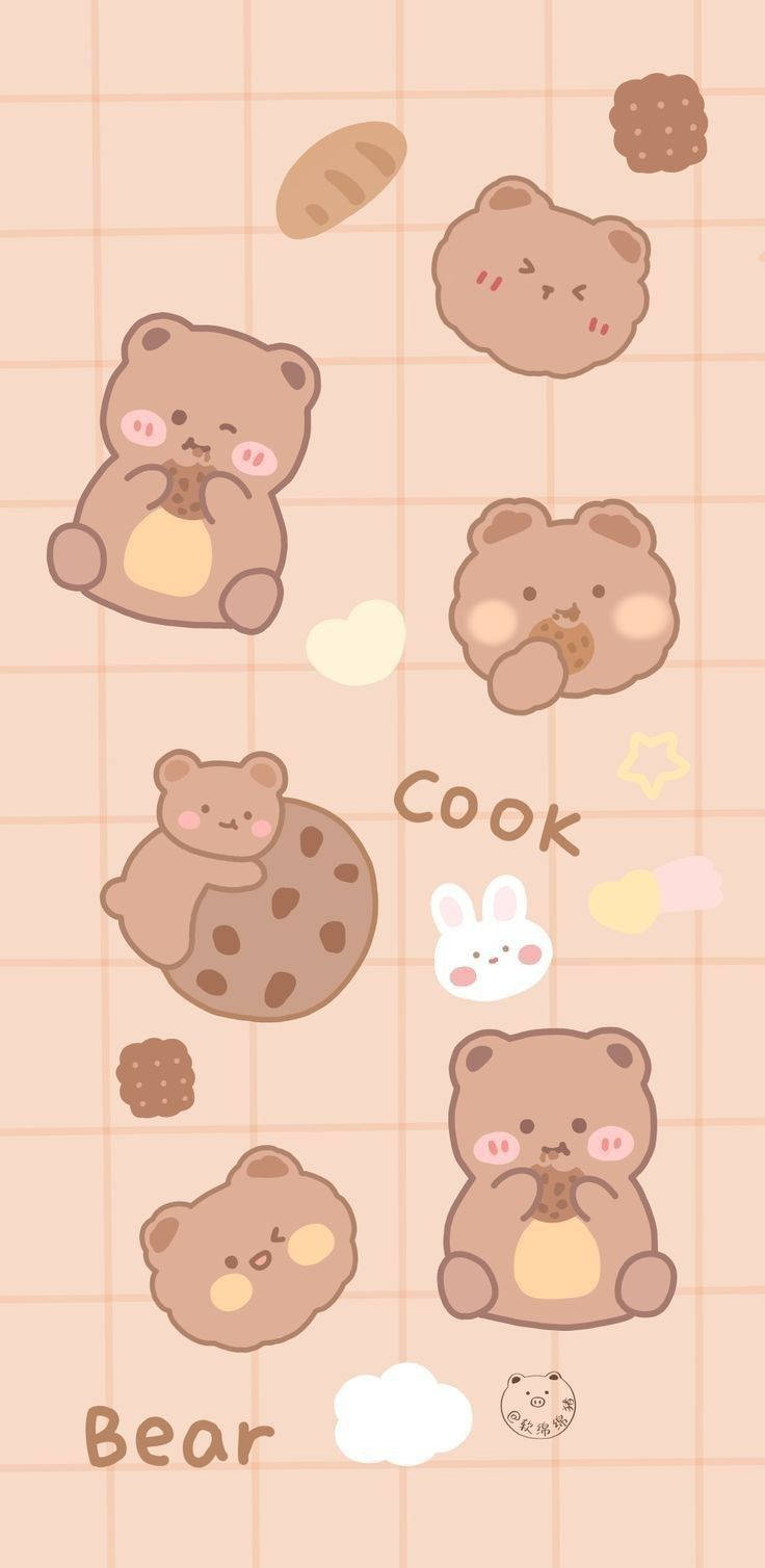 740x1510 Download Cookie iPhone Brown Bears Wallpaper, Phone