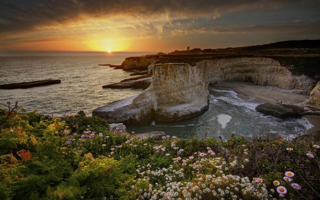 1280x800 Ocean Coast Sunset California wallpaper. Ocean Coast Sunset, Desktop