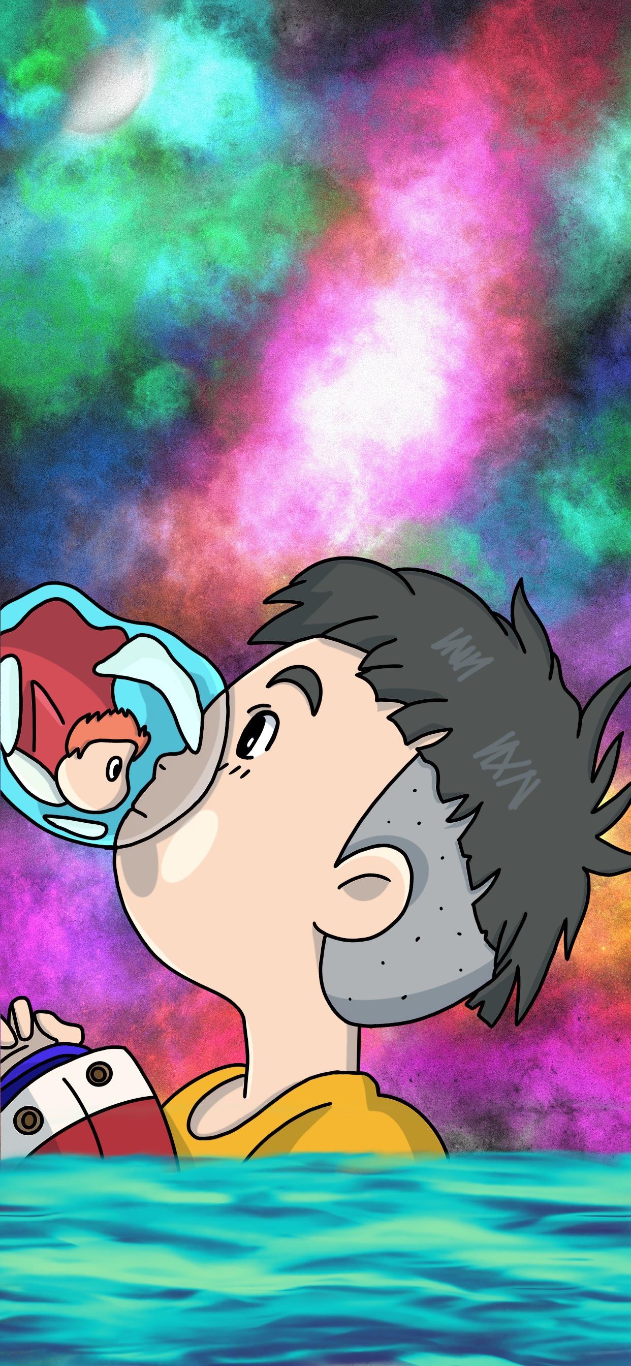 1250x2690 My Friend Made These Awesome Ponyo Wallpaper For My Phone :), Phone