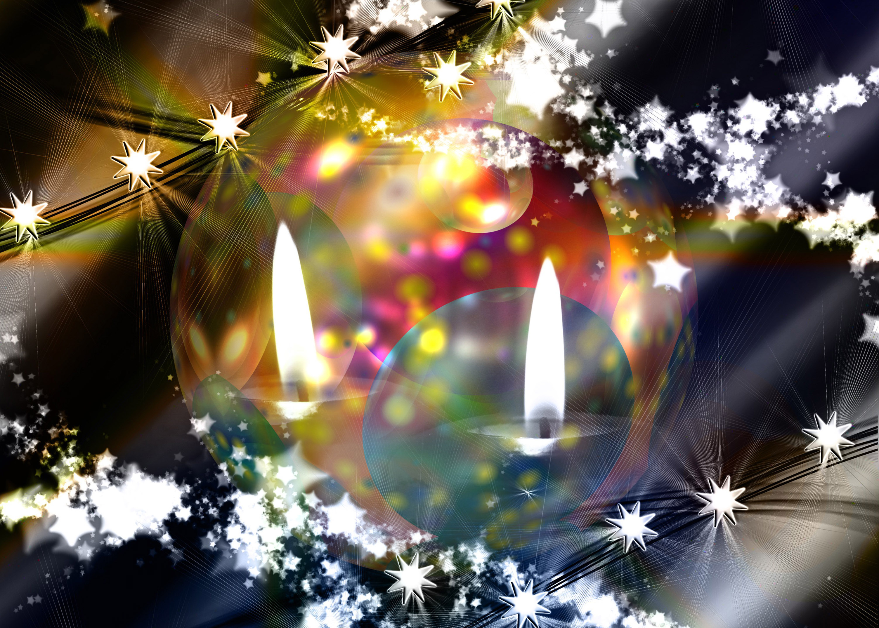 3010x2160 Great Candle Themed Free Christmas Wallpaper or Xmas Background, Desktop