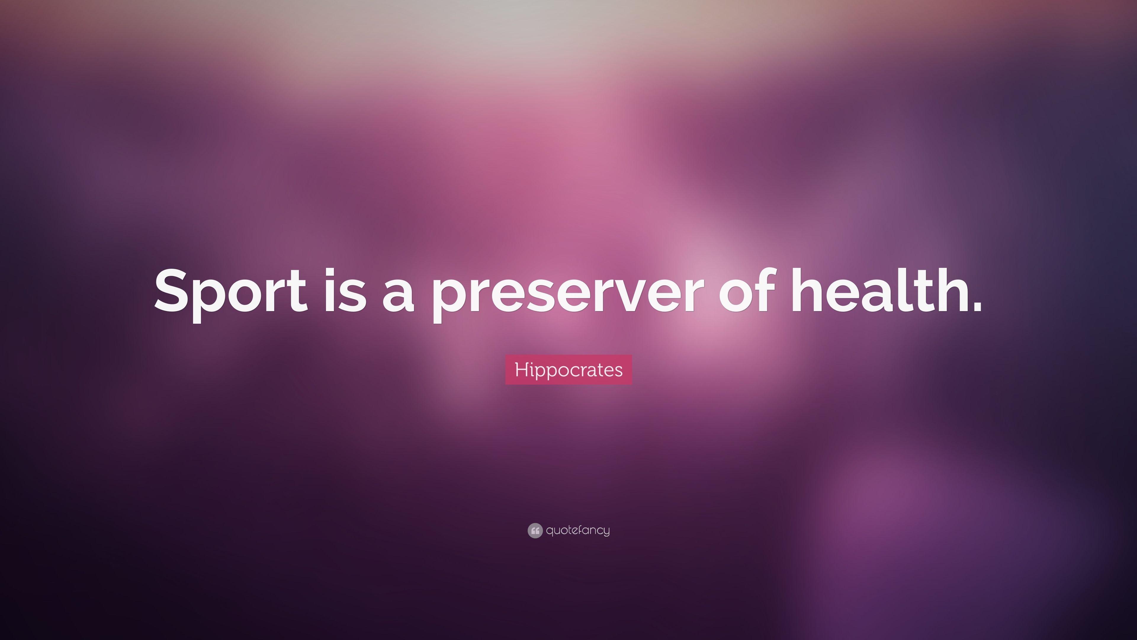 3840x2160 Hippocrates Quote: “Sport is a preserver of health.” 12 wallpaper, Desktop