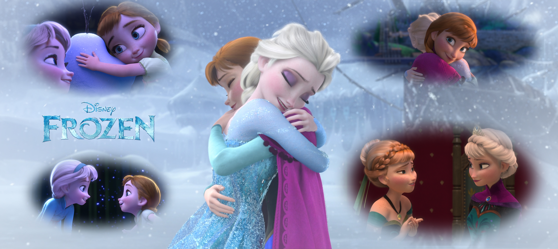 1920x860 Elsa And Anna Wallpaper (from R Frozen), Dual Screen