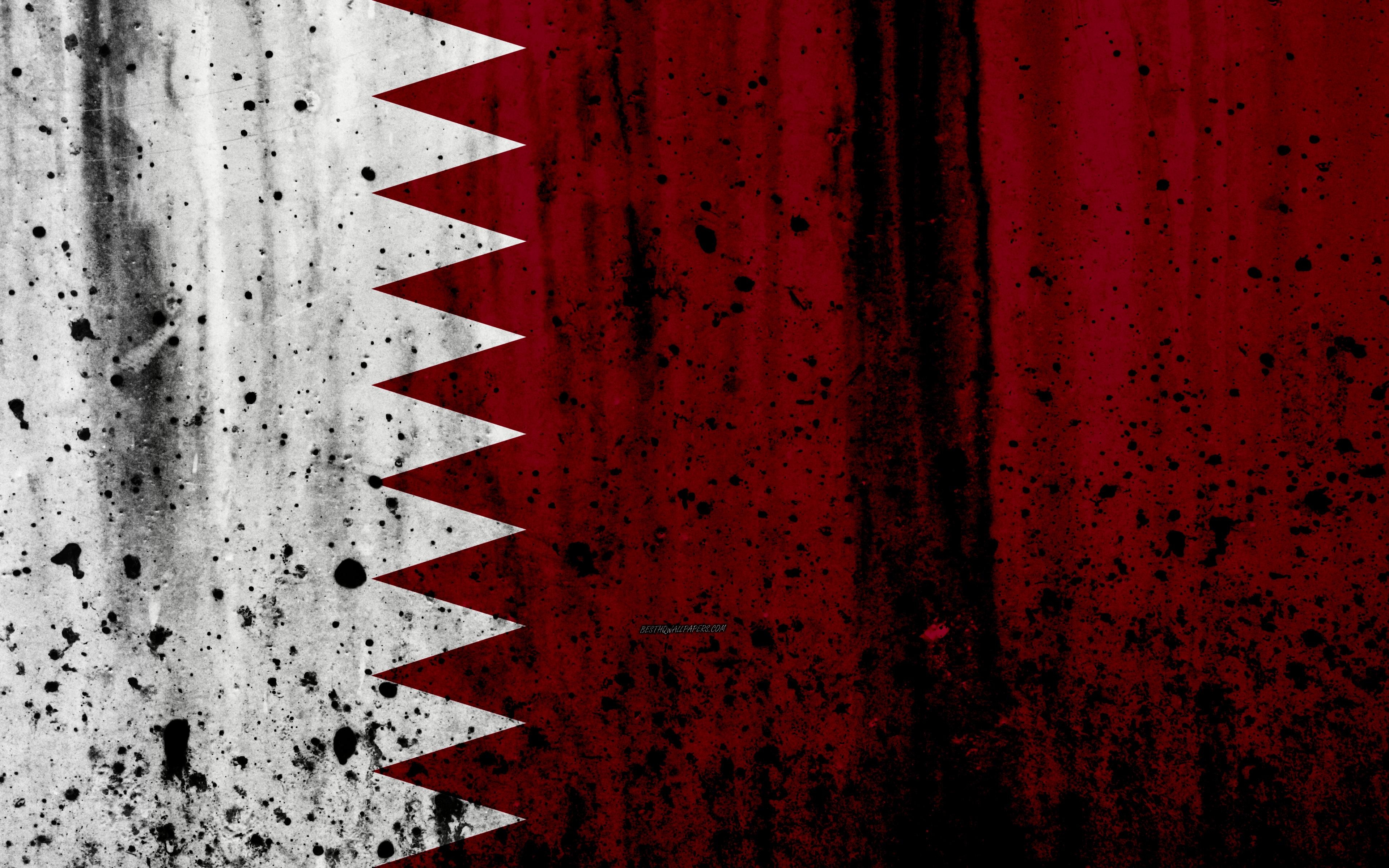 3840x2400 Download wallpaper Qatari flag, 4k, grunge, flag of Qatar, Asia, Desktop