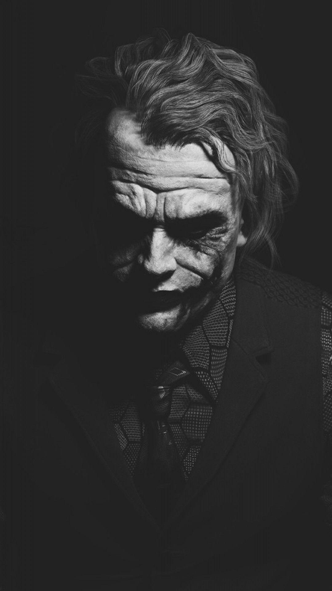 1080x1920 Download 1080X1920 Heath Ledger, Joker, Monochrome, Batman. Tato joker, The joker, Batman wallpaper, Phone