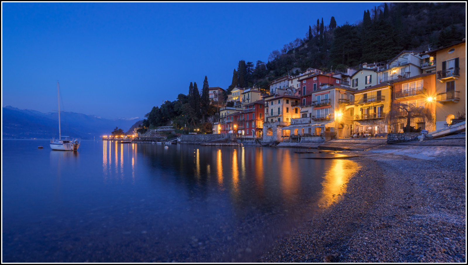 1600x910 Wallpaper, Italy, Lake Como, sunset 6060x3435, Desktop