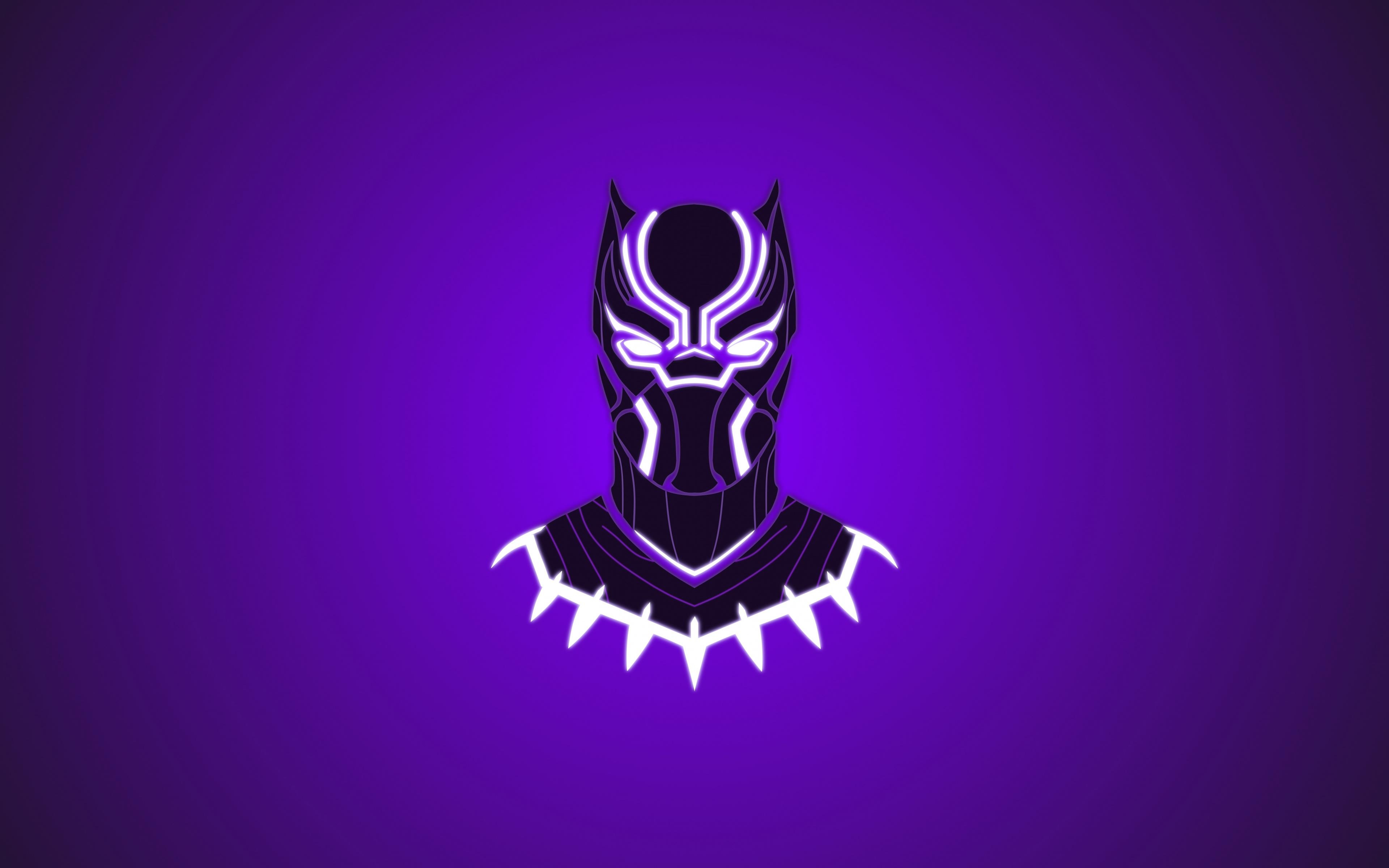 3840x2400 Downaload Black panther, superhero, minimal, art wallpaper, Desktop