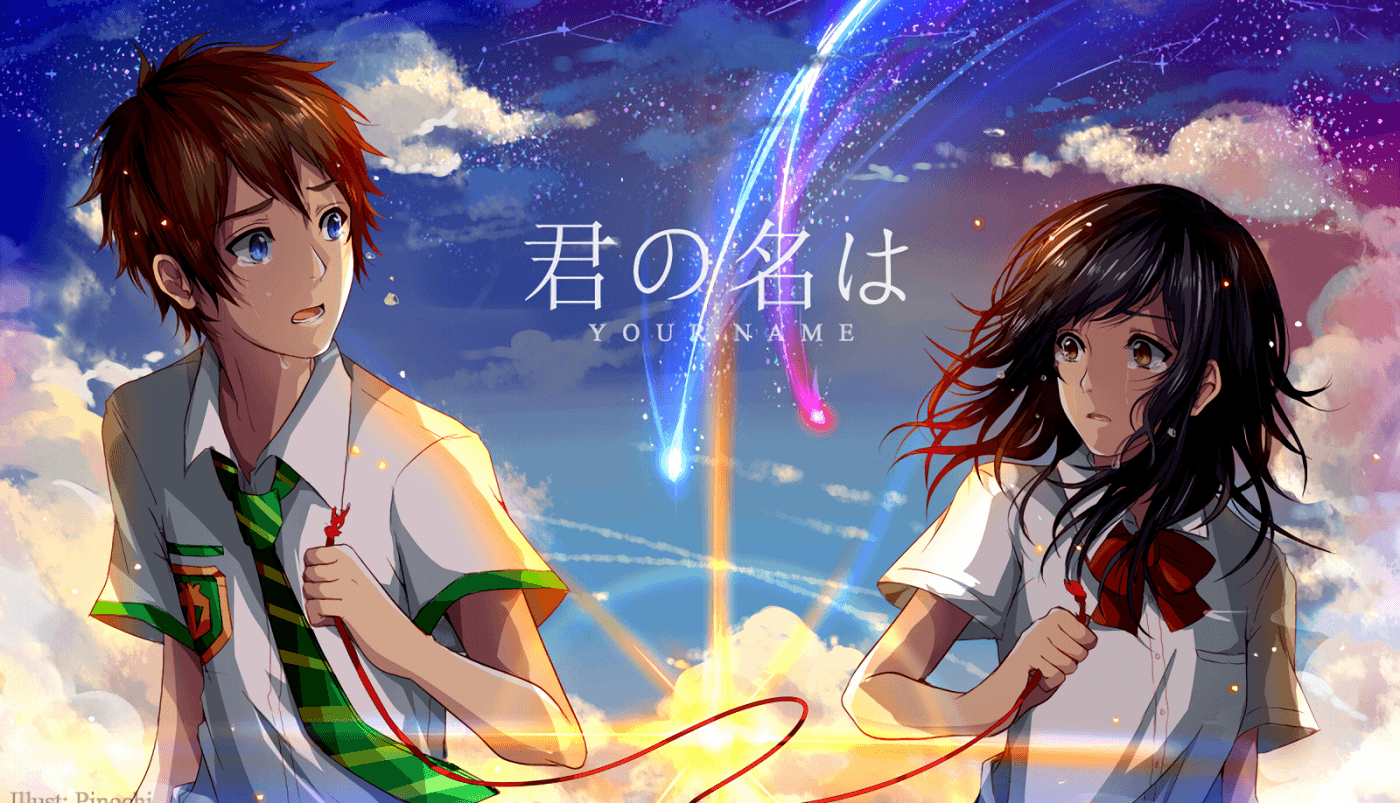 1400x810 Download  Kimi No Na Wa, Taki Tachibana, Mitsuha Miyamizu, Desktop