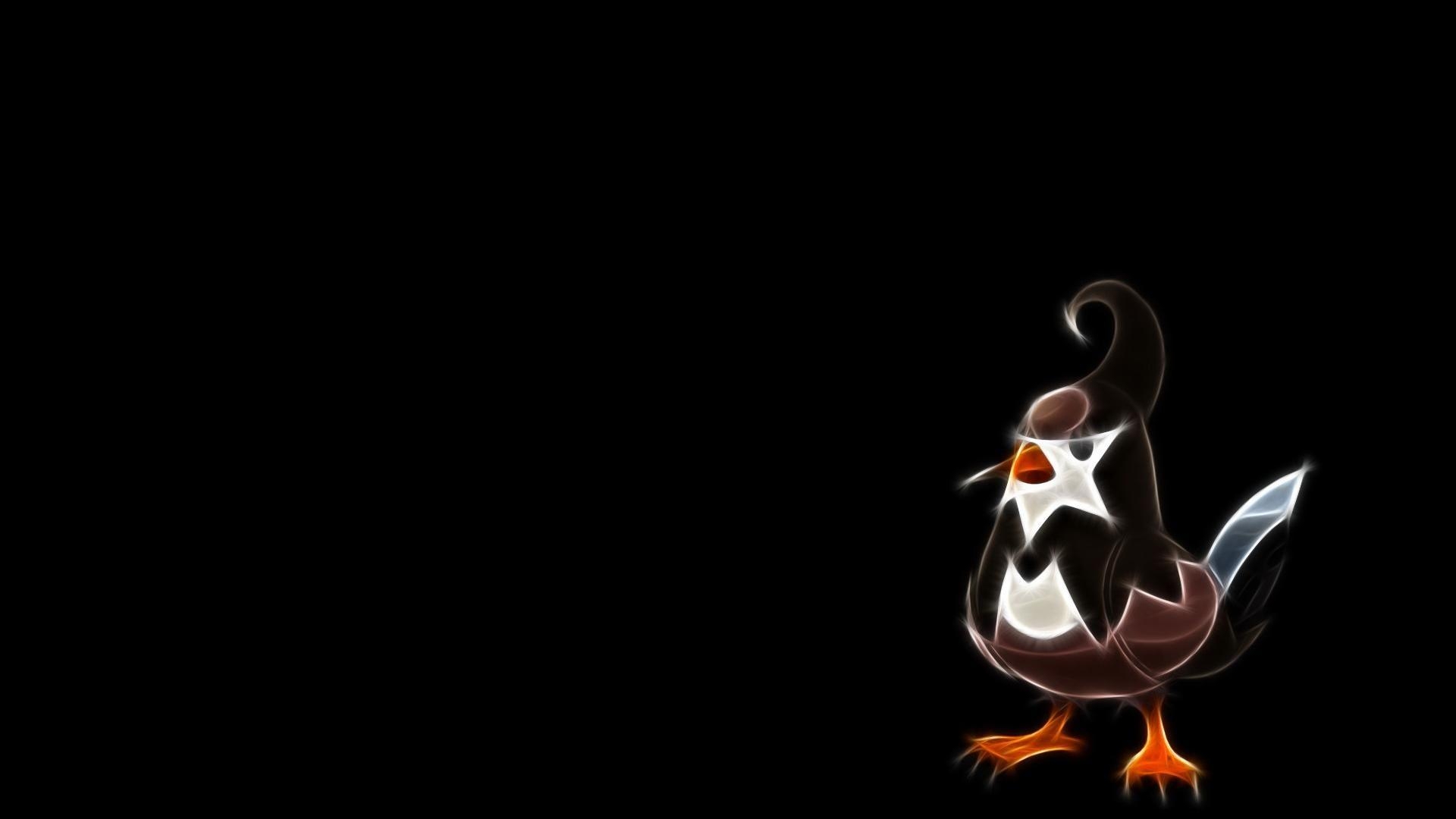 1920x1080 Fractalius pokemon staravia black background wallpaper, Desktop