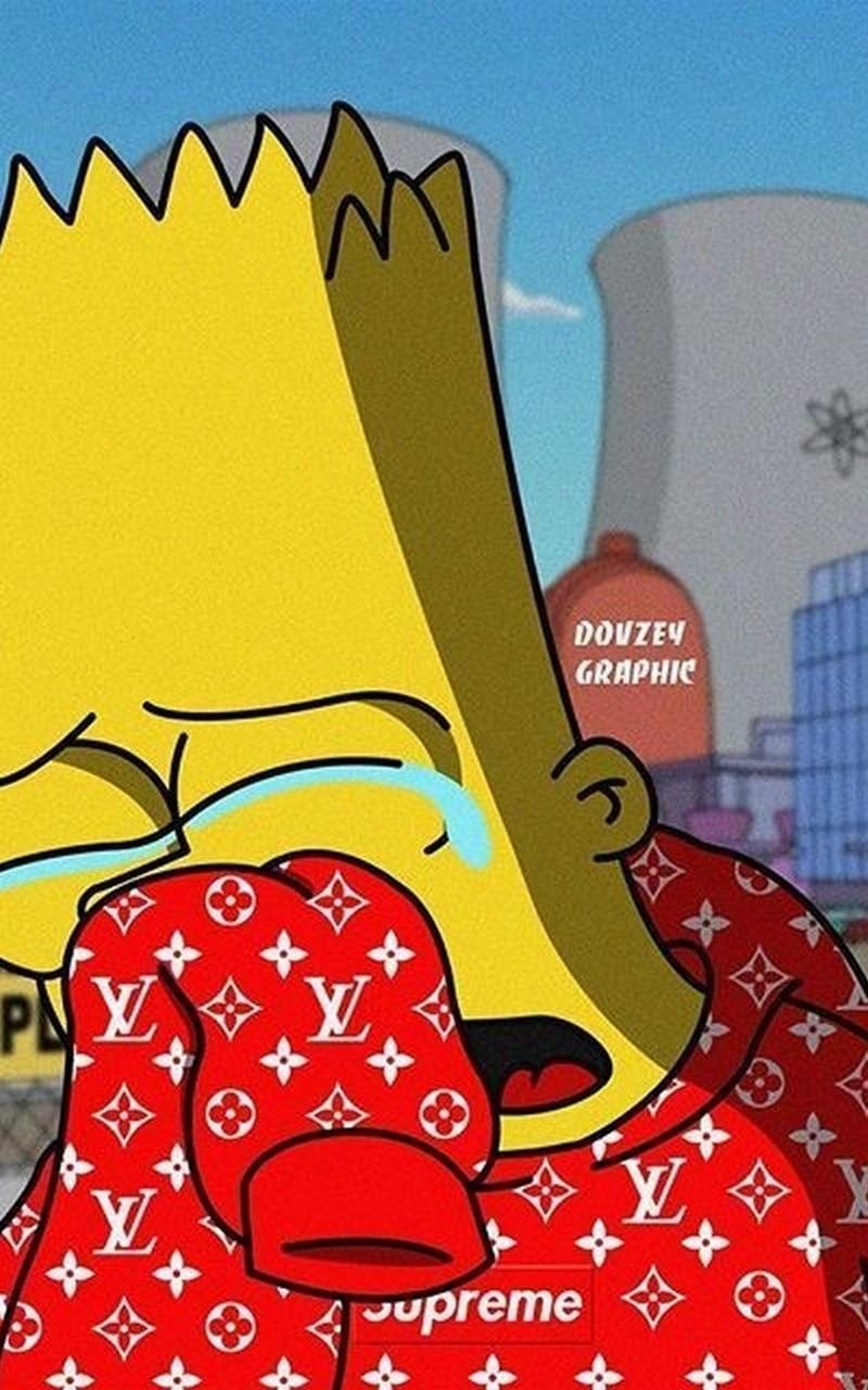 800x1280 Supreme X Bart Simpson Wallpaper HD APK for Android Download, Phone