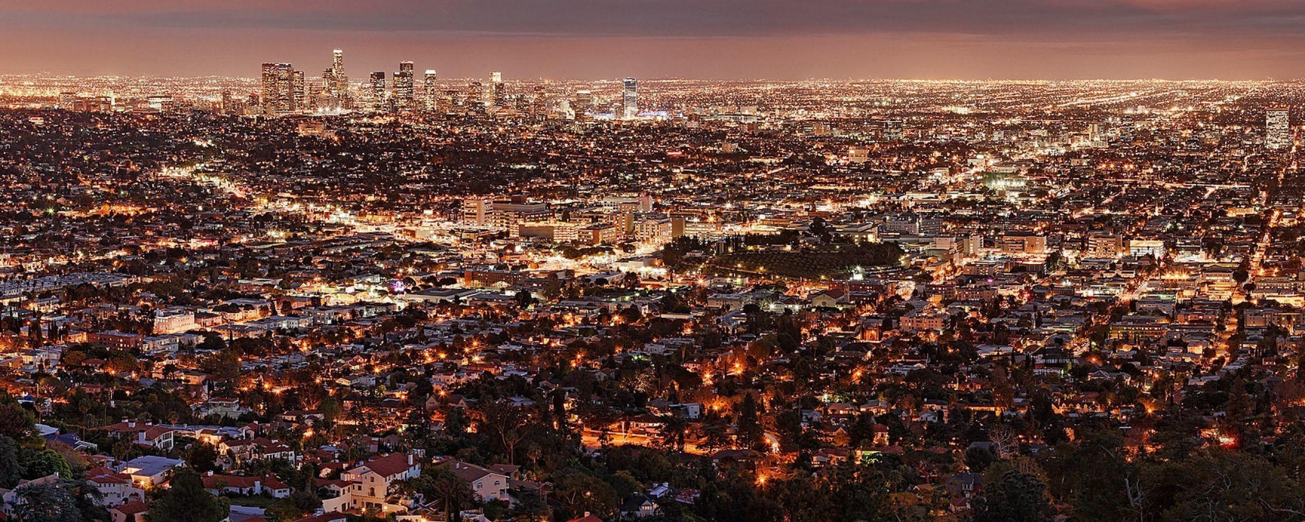 2560x1030 Los Angeles Wallpaper, Dual Screen