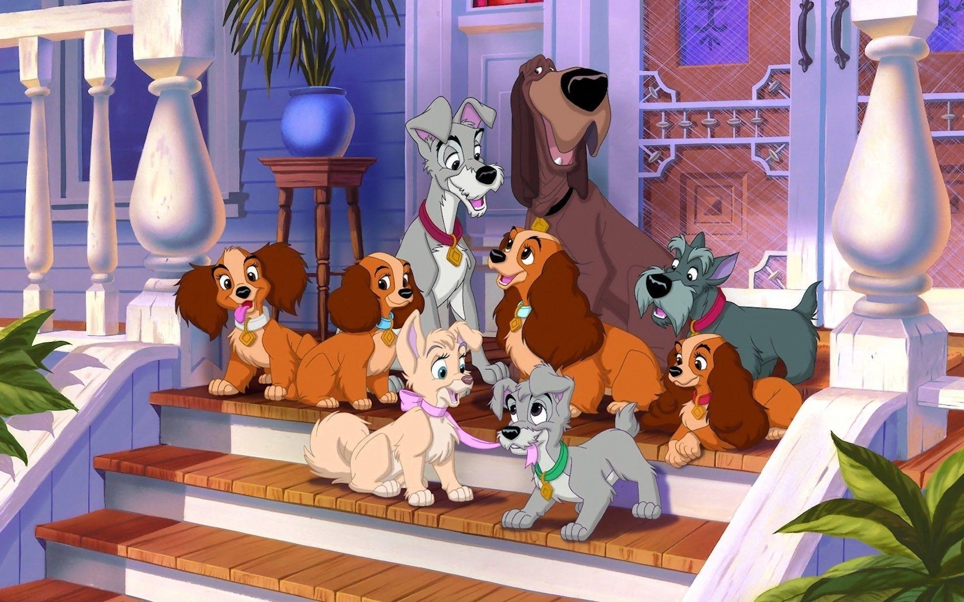 1920x1200 Disney company lady and the tramp dogs movies wallpaper, Desktop