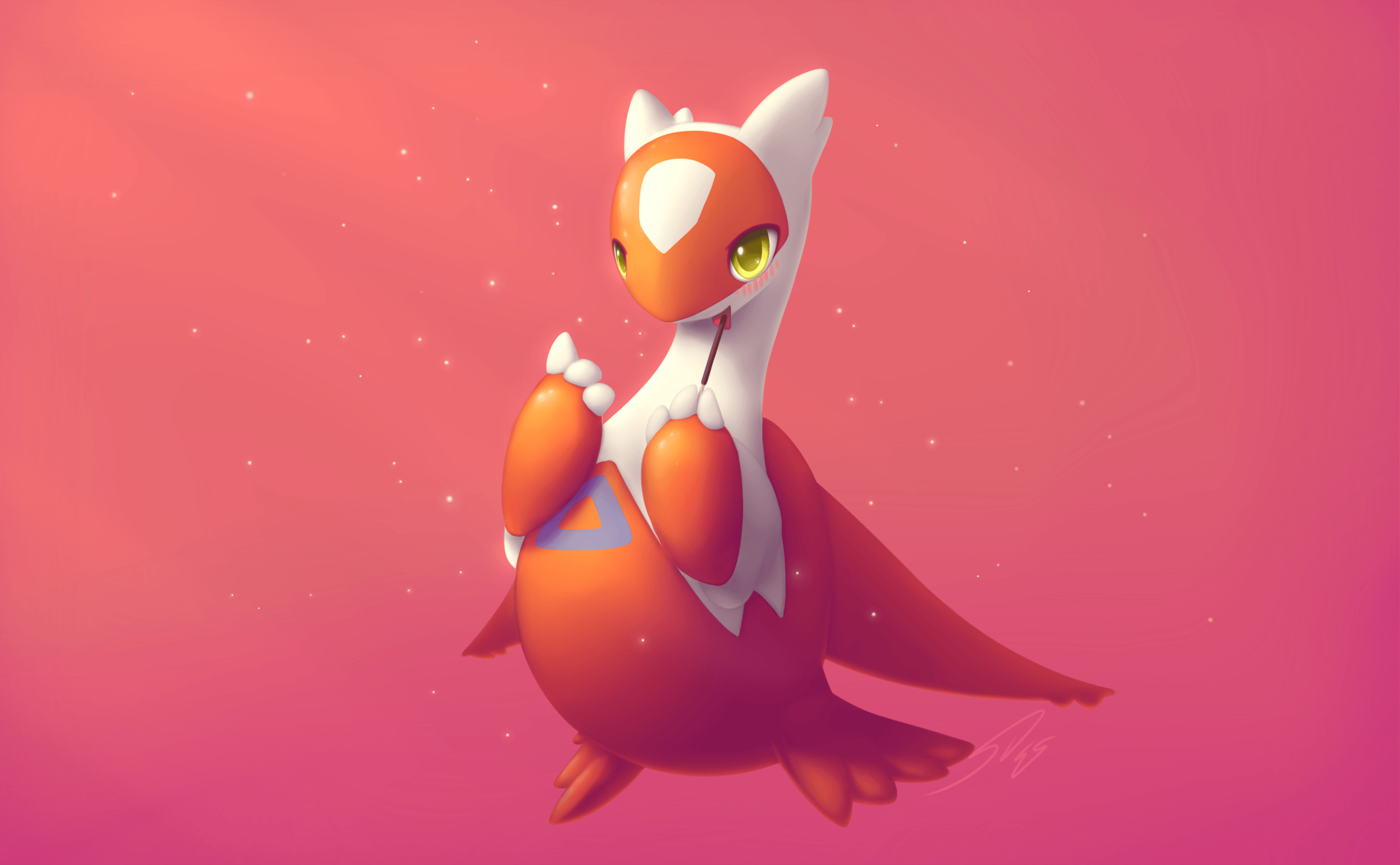 3300x2040 Wallpaper Latias, Pokemon, Orange, HD, Creative Graphics, Desktop