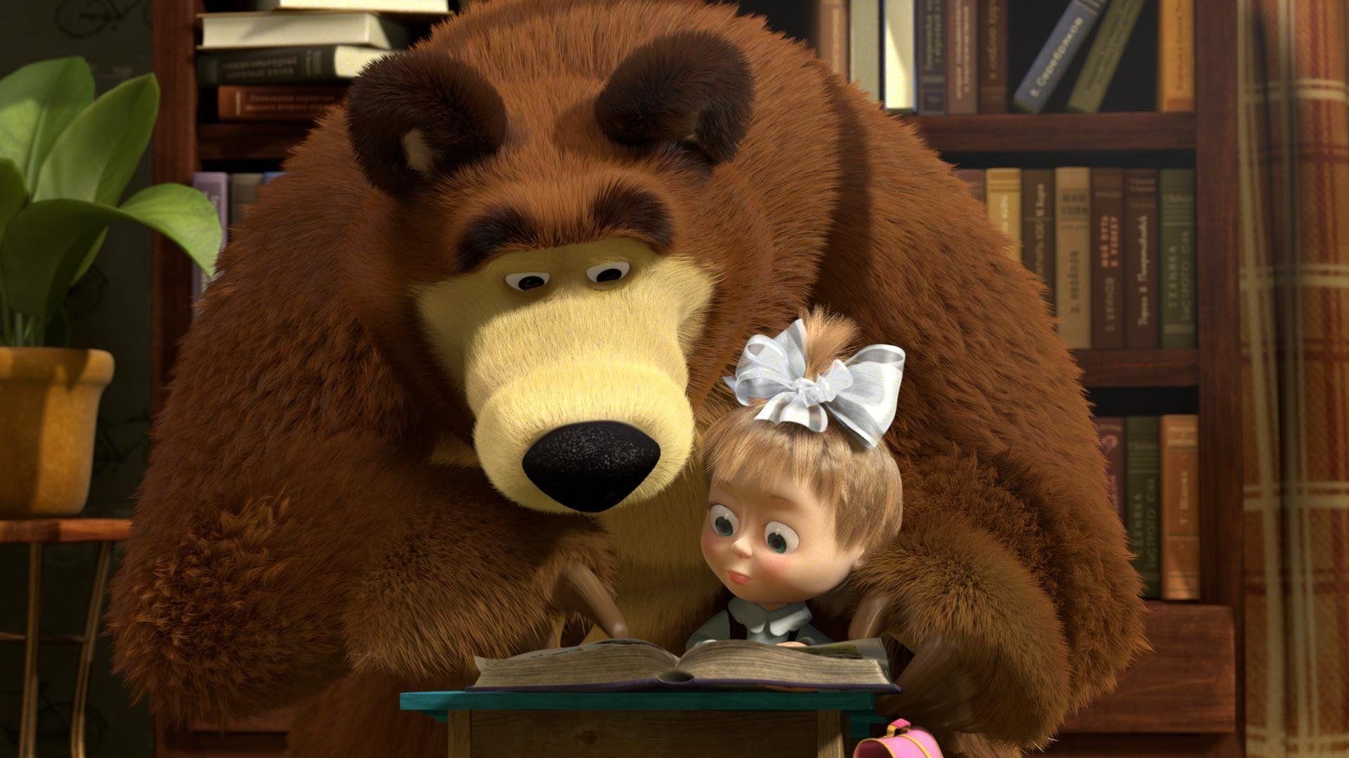 1920x1080 Masha And The Bear Cute Wallpaper 852627, Desktop