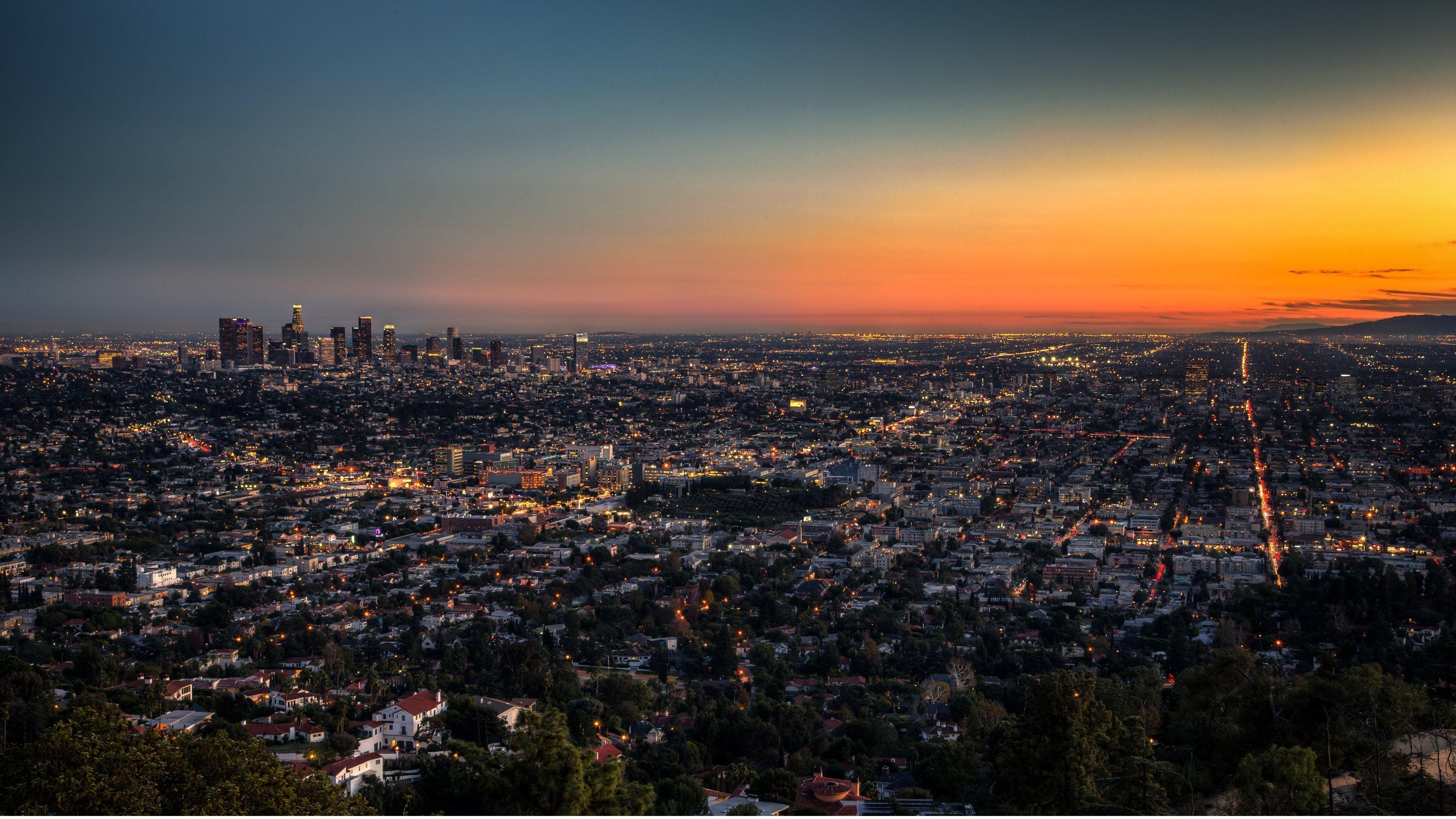 3840x2160 High Definition Los Angeles Wallpaper Image In 3D For Download, Desktop