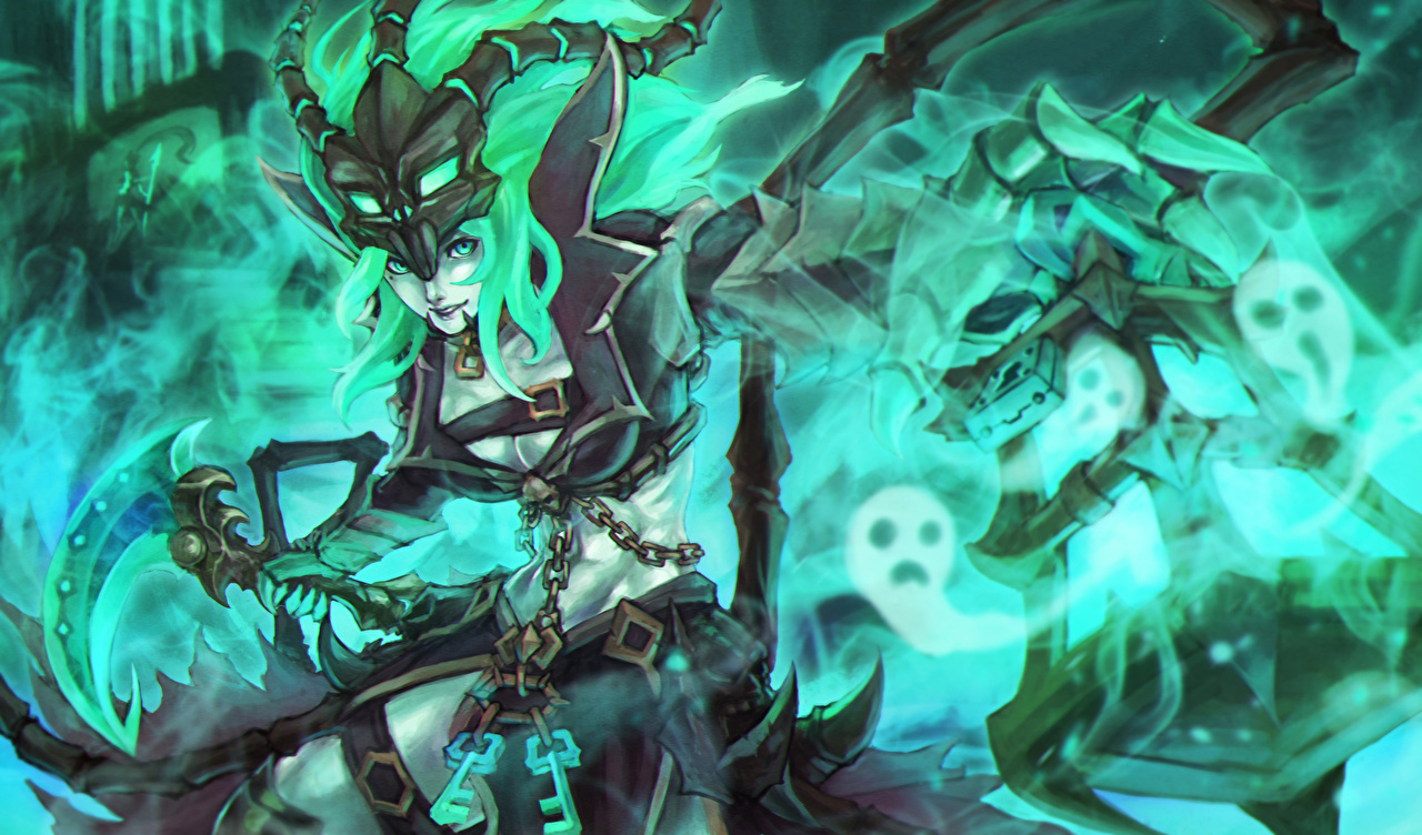 1280x760 Image League of Legends Magic Chain Warden, thresh Girls Fantasy, Desktop