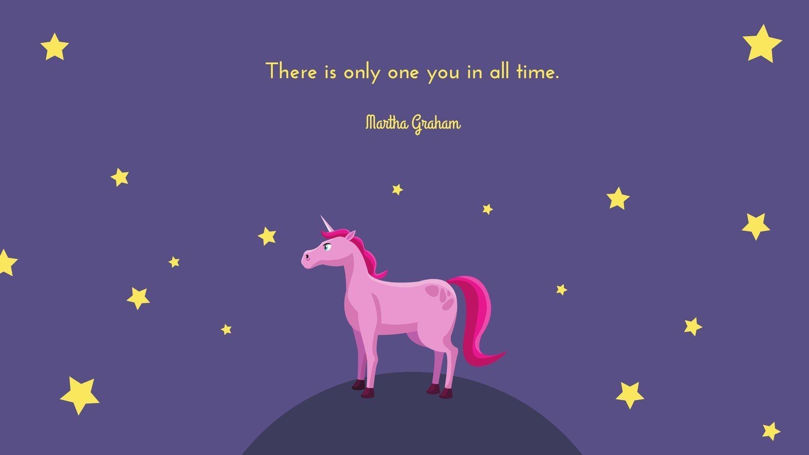 1600x900 Purple Illustrated Unicorn Cute Desktop Wallpaper, Desktop