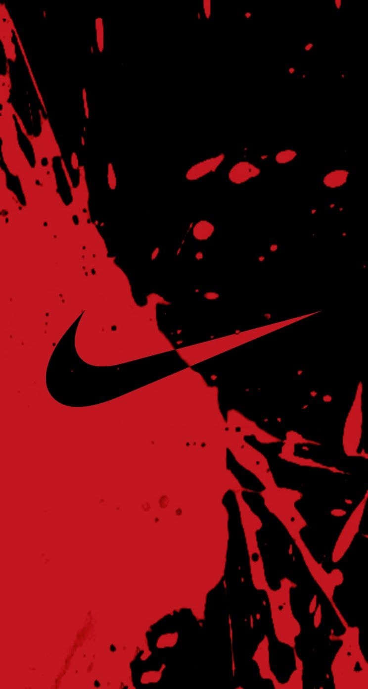 750x1400 Red and Black Nike Wallpaper Free Red and Black Nike Background, Phone