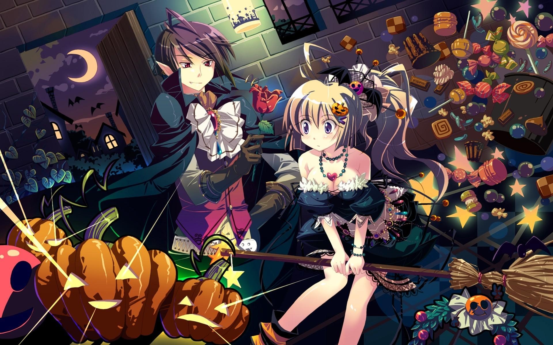 1920x1200 Anime Halloween Wallpaper, Desktop