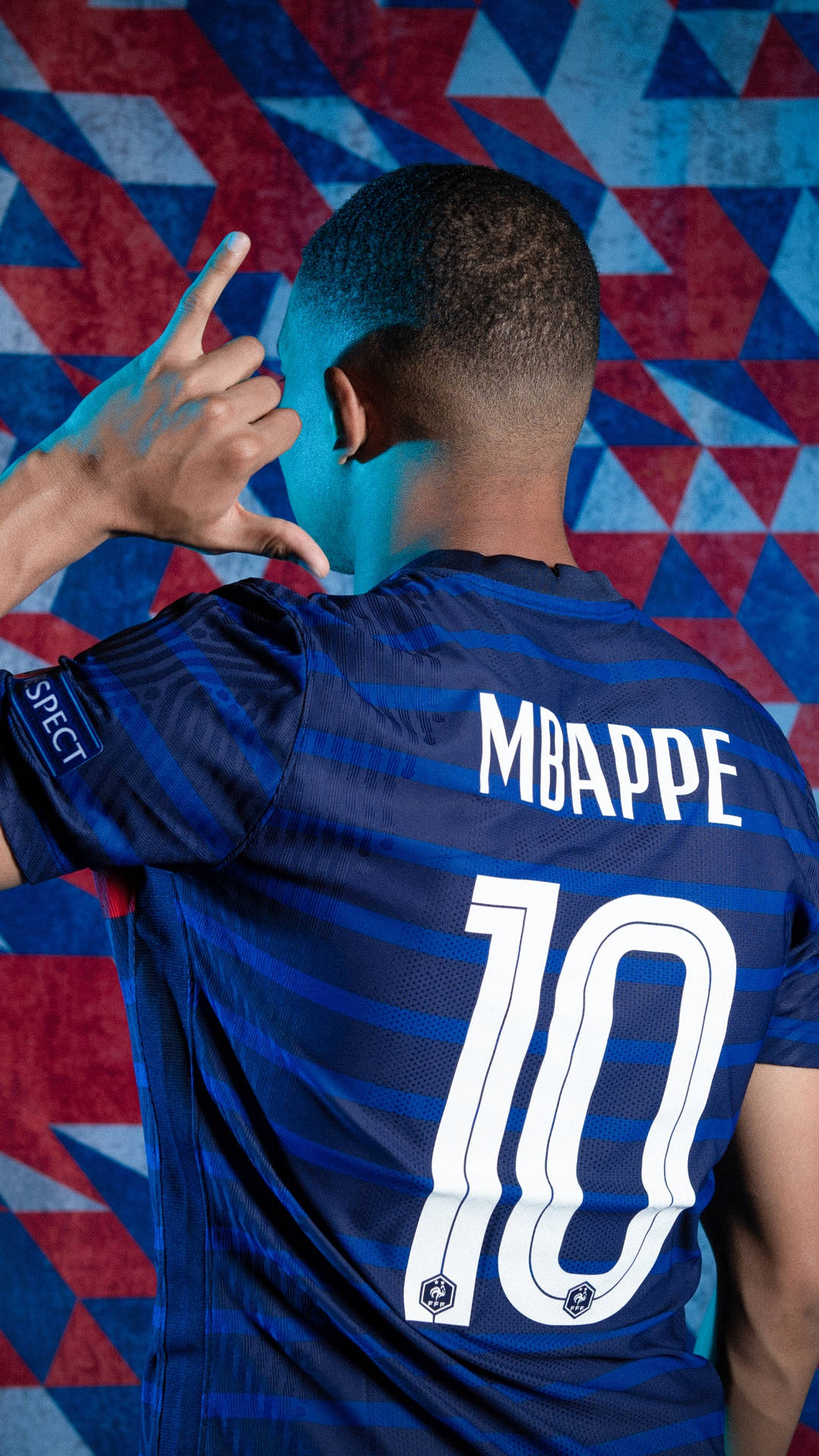 1080x1920 Download France National Football Team Kylian Mbappe Jersey Wallpaper, Phone