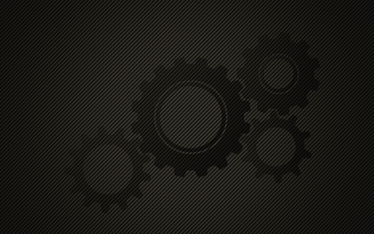 1280x800 Free Friday Wallpaper: Carbon Fibre Gears, Desktop