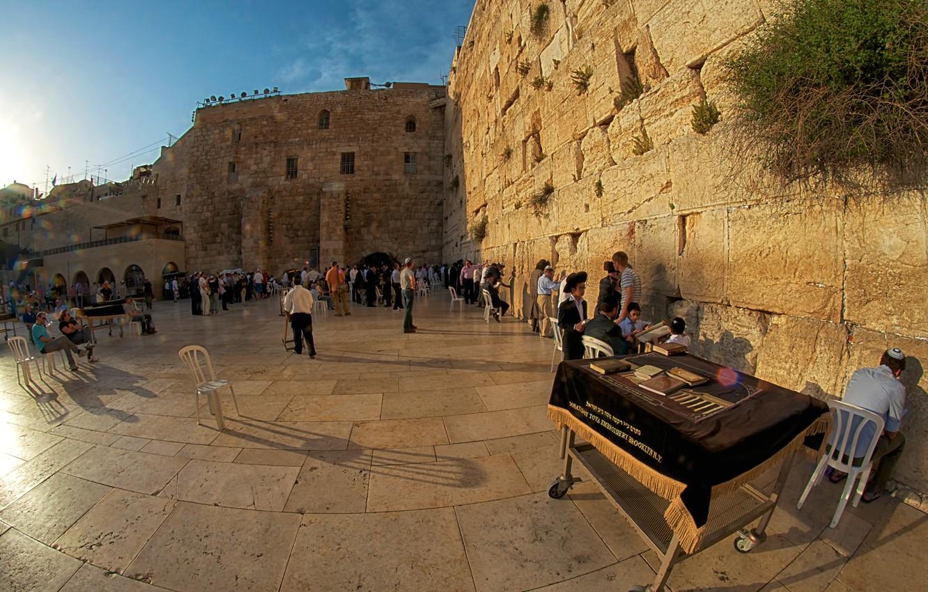 1340x850 Wallpaper Jerusalem, Israel, the temple mount, the wailing wall, Desktop