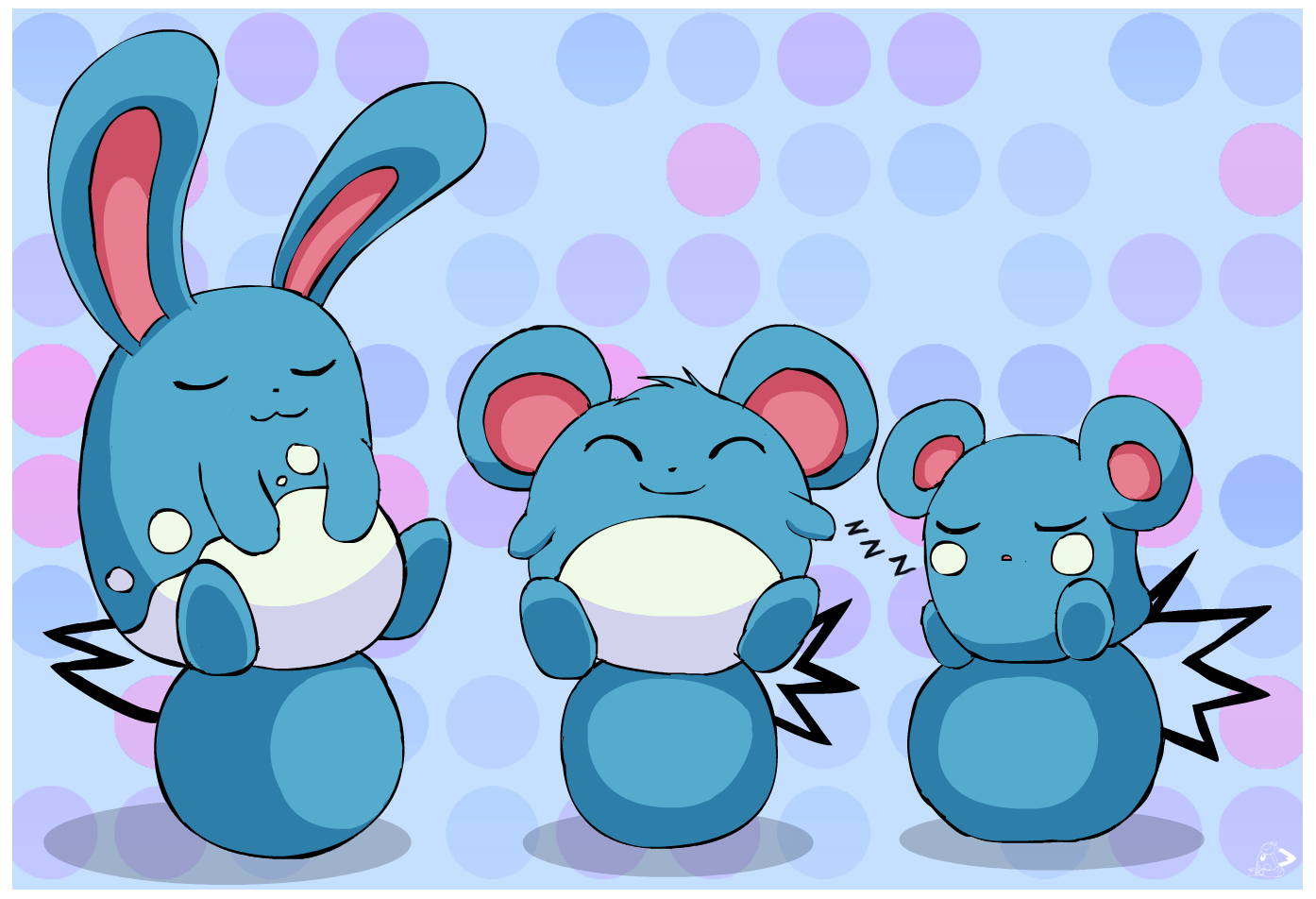 1400x960 Pokémon by Review: # -, Azurill, Marill & Azumarill, Desktop