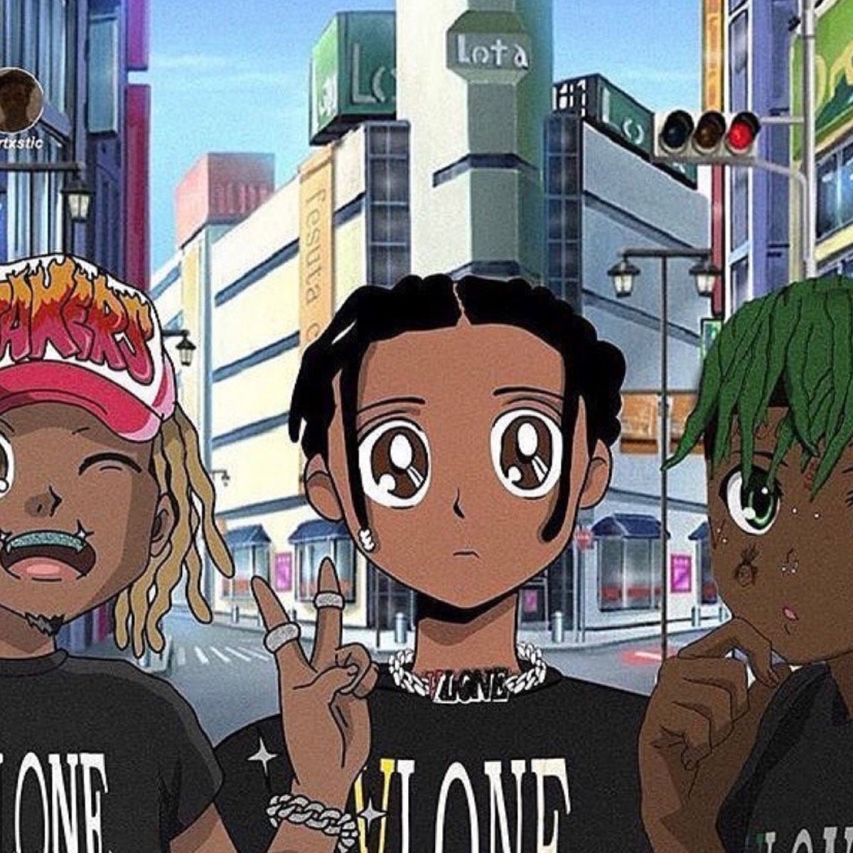 1200x1200 Vlone X Anime, Phone