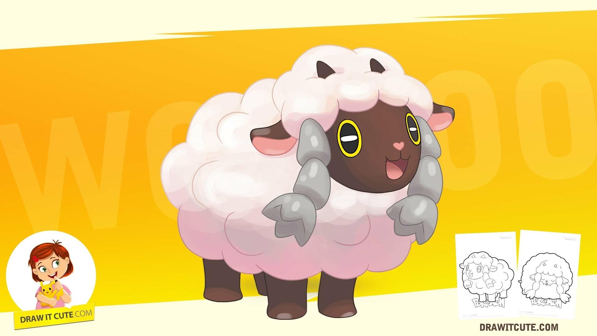 1920x1080 How to draw Wooloo. Pokemon super easy, Desktop