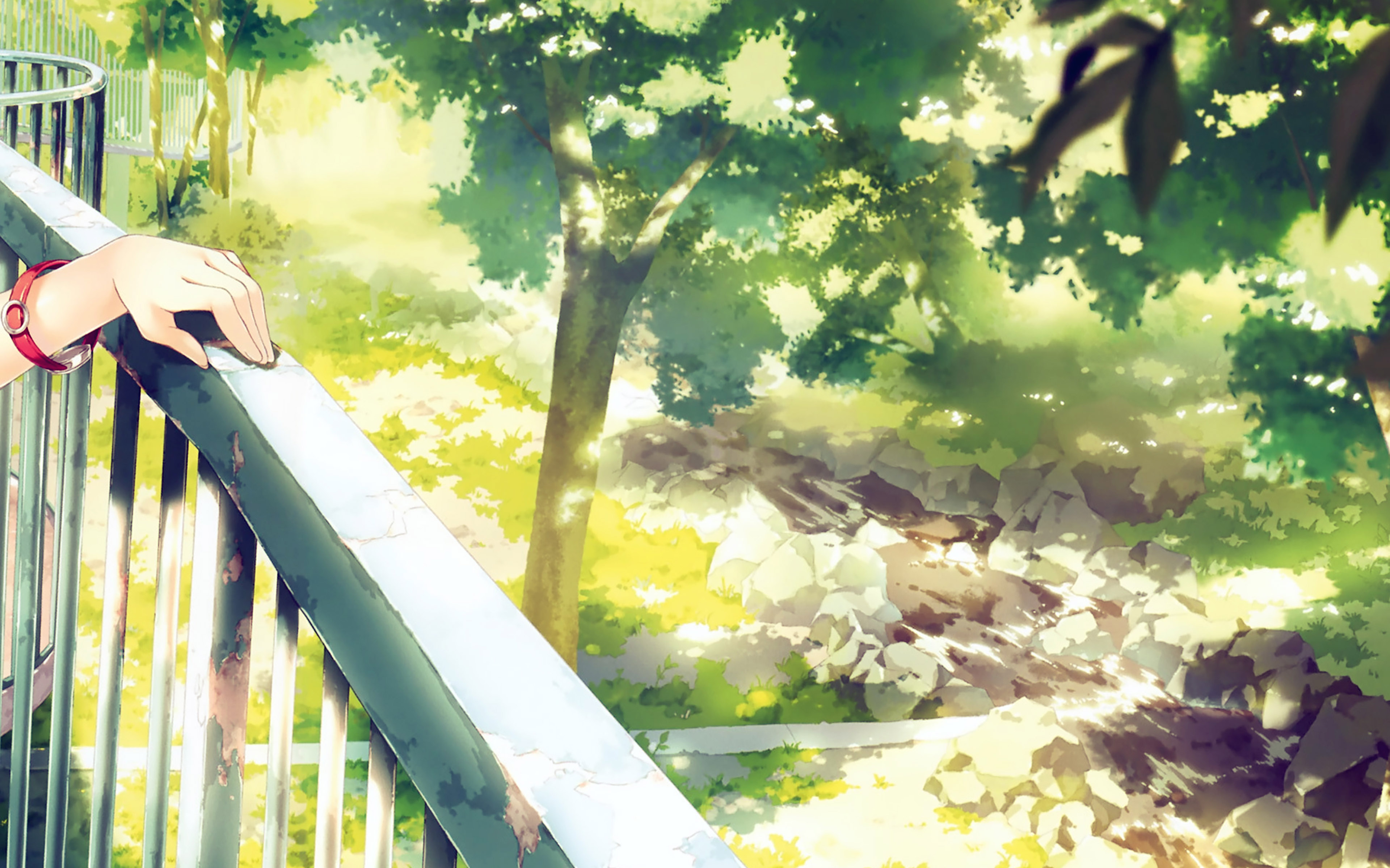 3840x2400 wallpaper for desktop, laptop. anime background art illust forest, Desktop