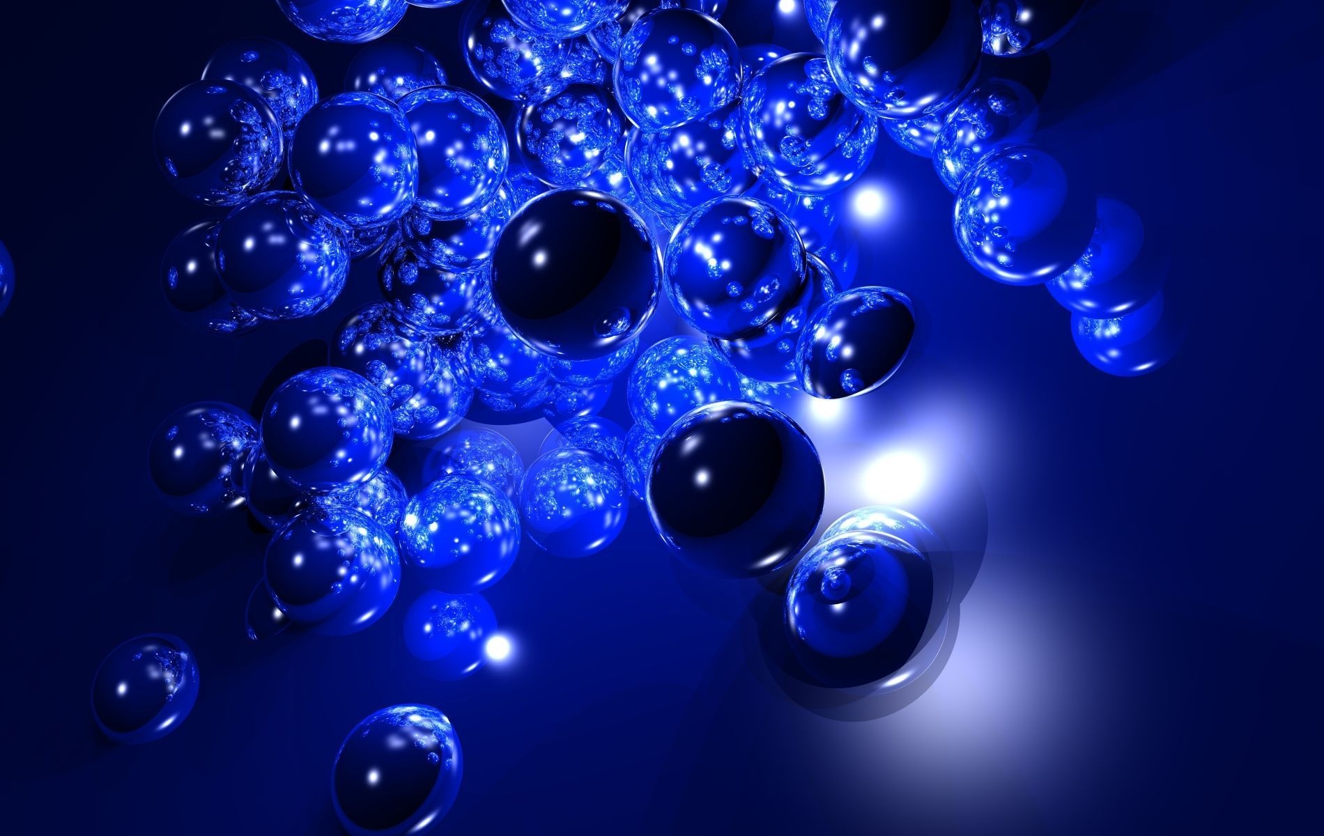 1900x1200 Blue 3D Wallpaper Free Blue 3D Background, Desktop