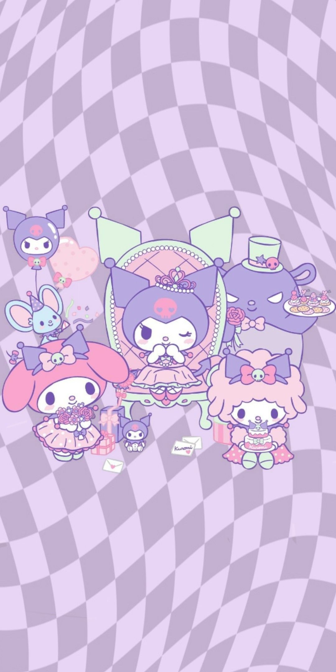 1080x2160 Kuromi pastel birthday wallpaper <3. Hello kitty iphone wallpaper, Hello kitty wallpaper, Hello kitty background, Phone