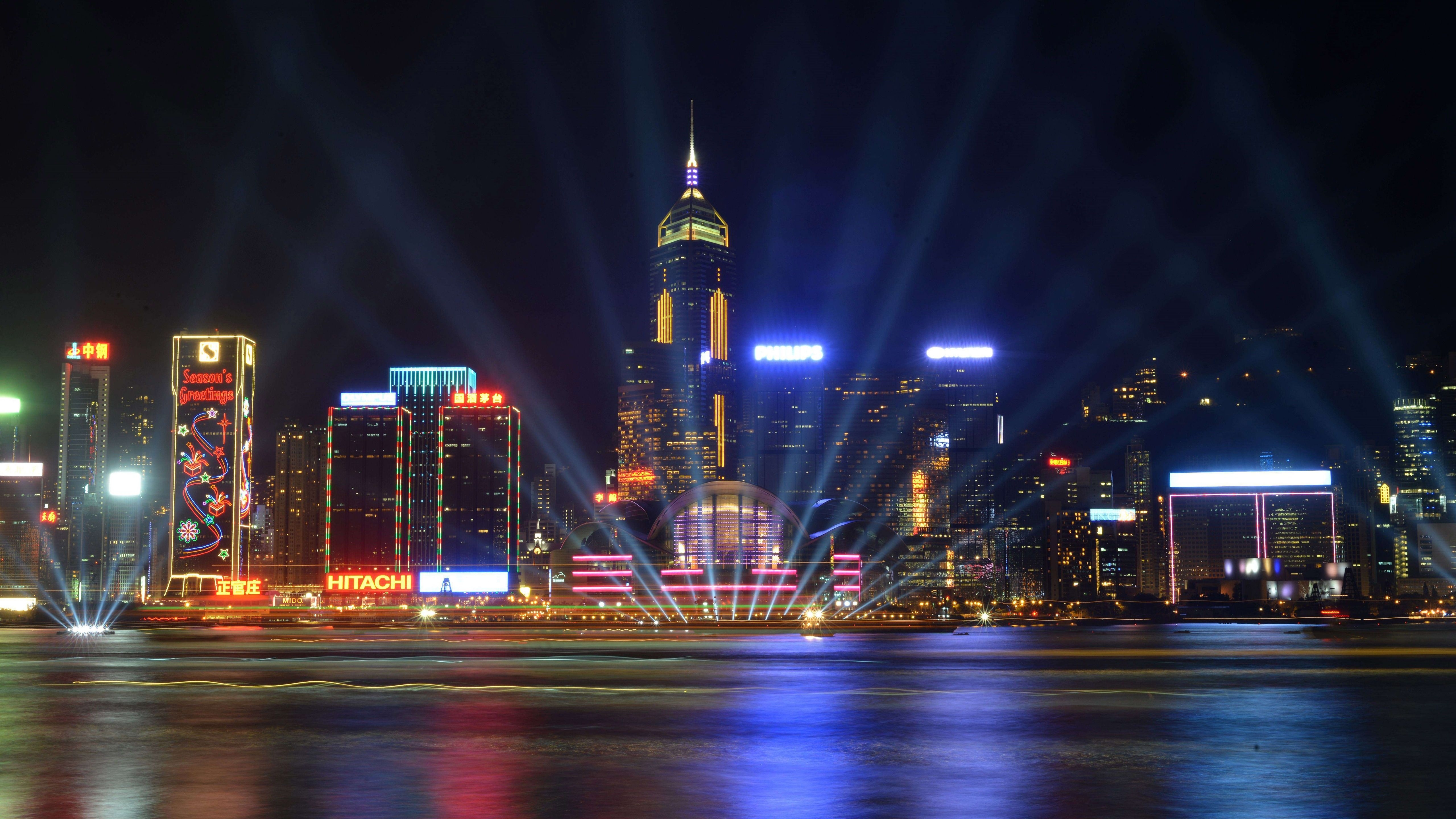 5120x2880 A Symphony Of Lights (Wan Chai District) Wallpaper. Wallpaper, Desktop