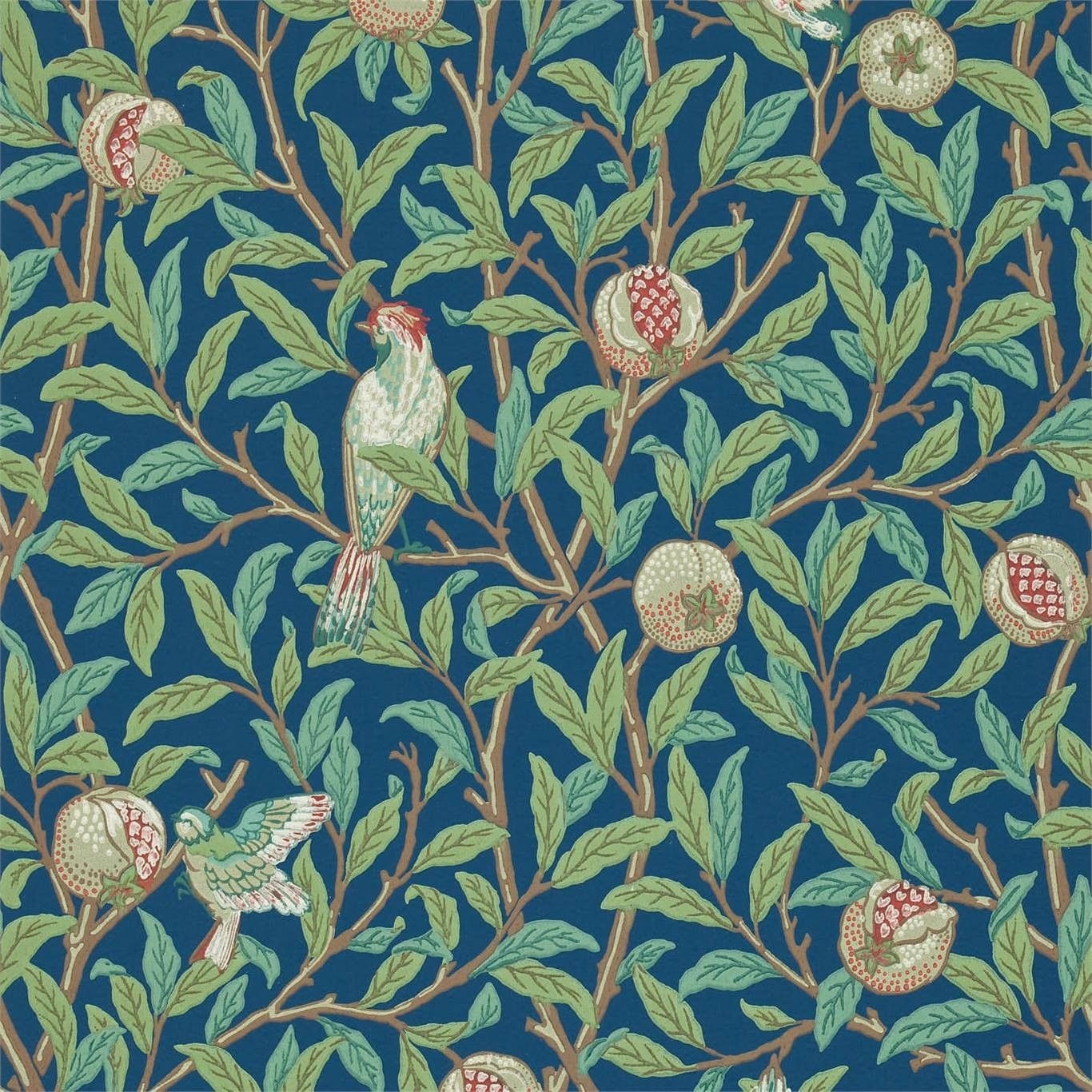 1370x1370 William Morris & Co Bird & Pomegranate 216815 Wallpaper, Phone