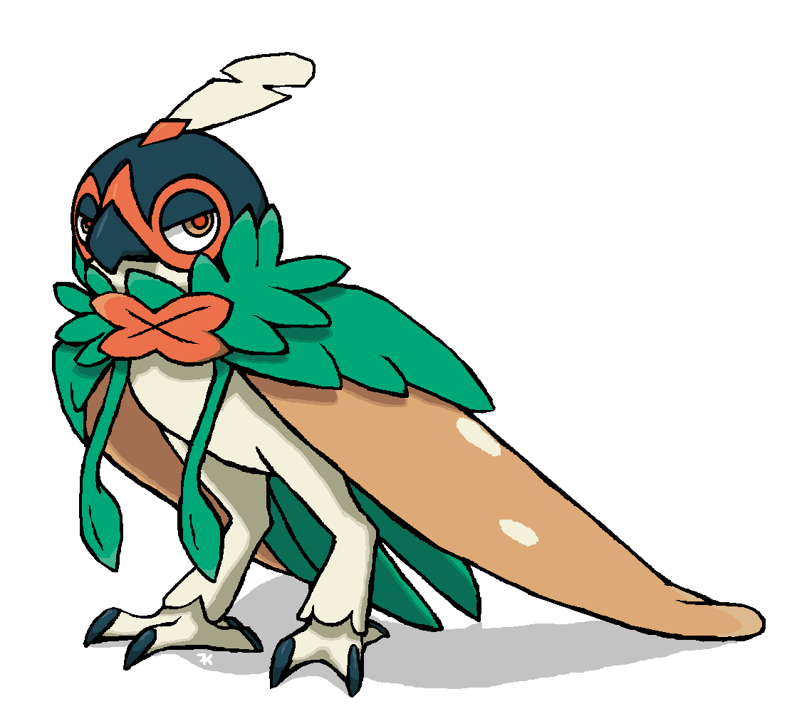 1110x1020 I pondered what Decidueye looked like with its hood down, Desktop