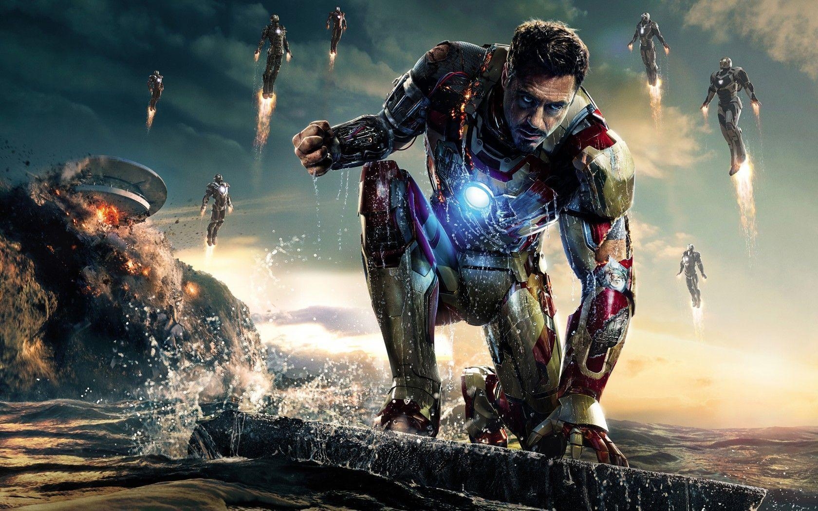 1680x1050 Robert Downey Jr. as Iron Man 3 widescreen wallpaper. Wide, Desktop