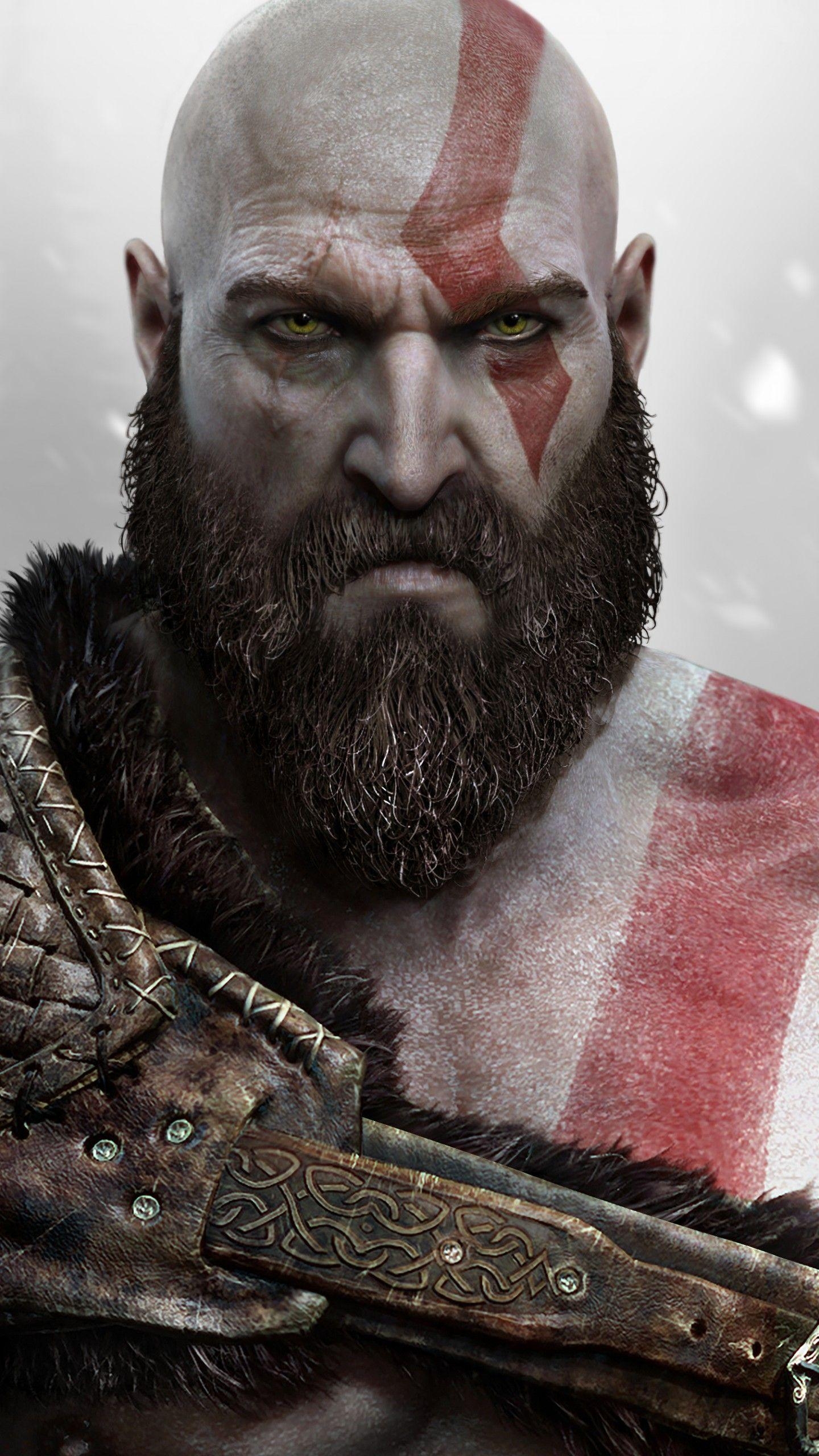 1440x2560 Wallpaper Kratos, God of War, PS 2017 Games, 4K, Games, Phone