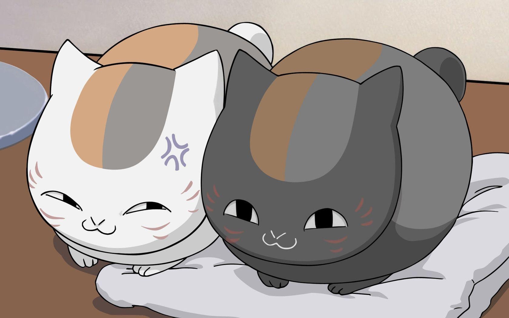 1680x1050 White, Grey, Black, Anime Kitties, Anime, Cats, Desktop