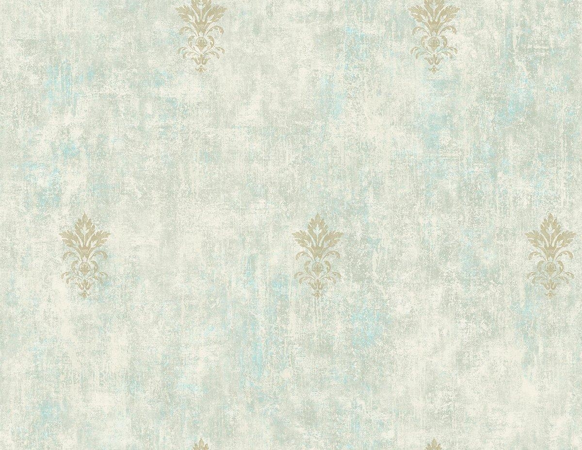 1200x930 Vintage Fleur de lis Wallpaper in Seafoam from the Vintage Home 2, Desktop