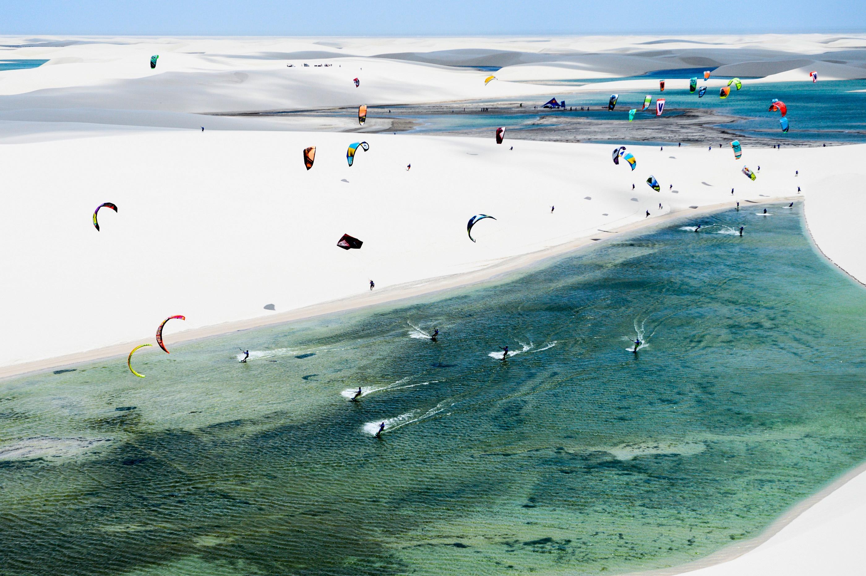 2800x1870 Freeride kitesurfing wallpaper: Red Bull Rally dos Ventos in Brazil, Desktop