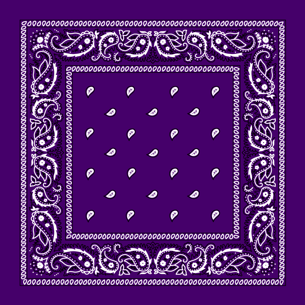 1000x1000 Value Classic Paisley Bandana Imported 100% Cotton. Printing double sided, Purple, Cotton, Phone