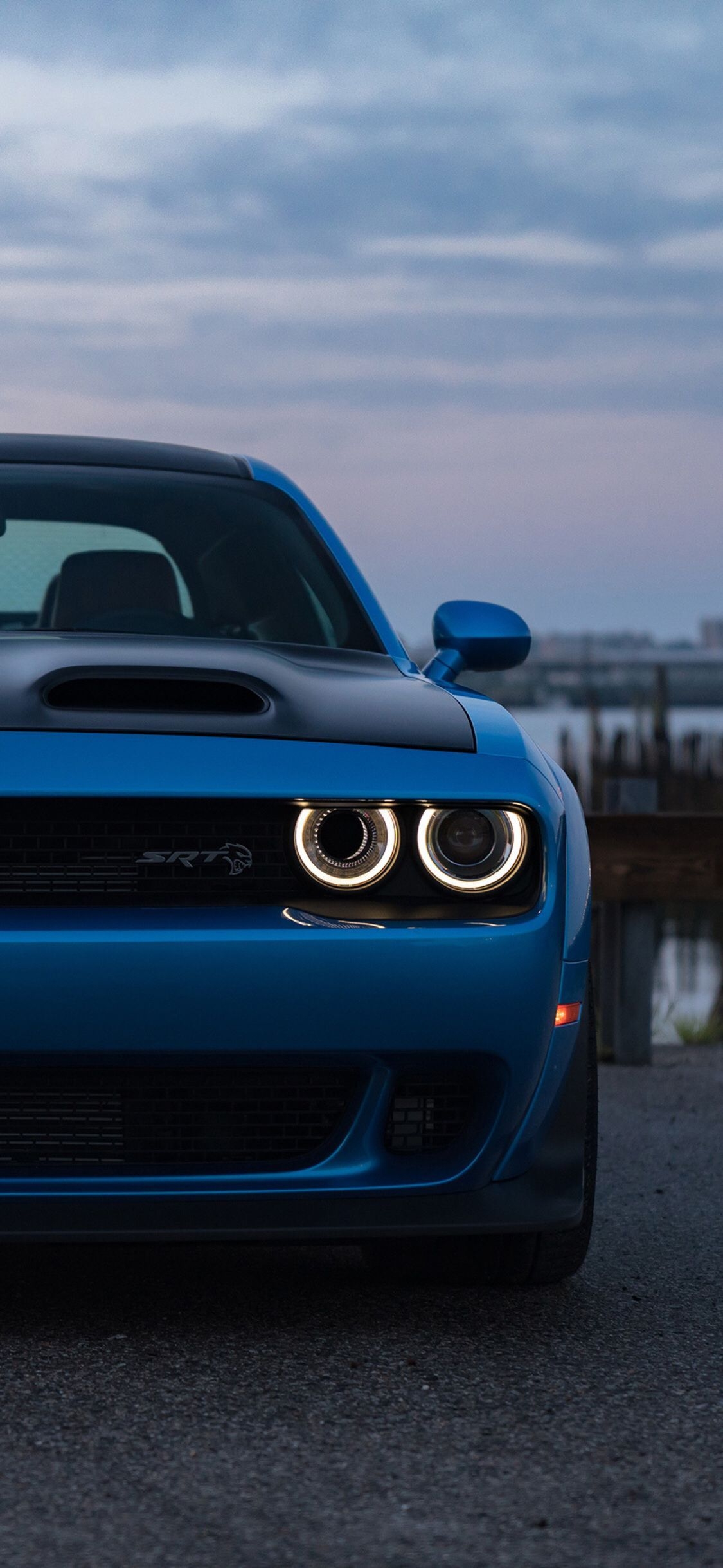 1130x2440 Blue Dodge Challenger Wallpaper Free Blue Dodge Challenger Background, Phone