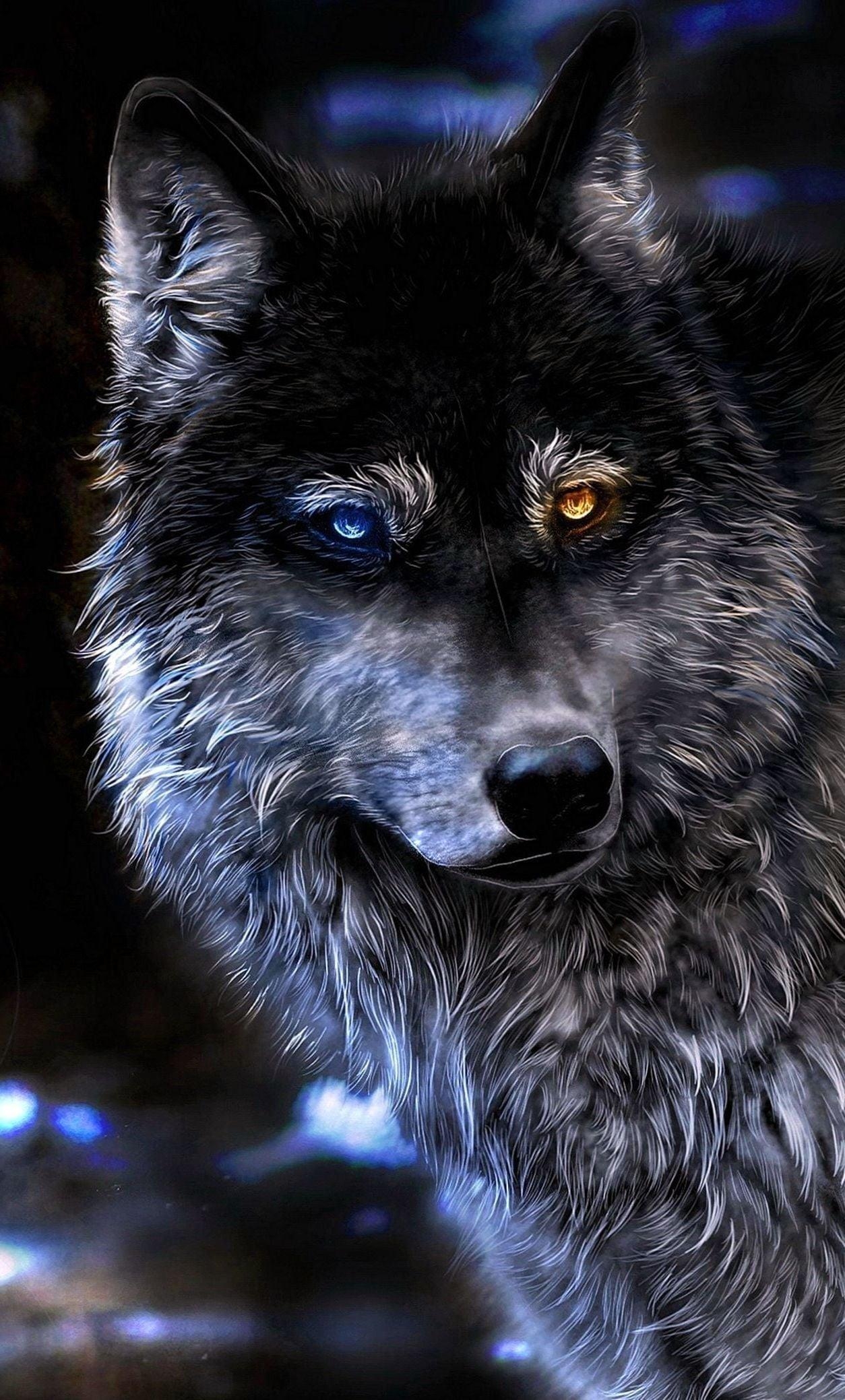 1260x2080 Angry Wolf Wallpaper 4K iPhone, Phone