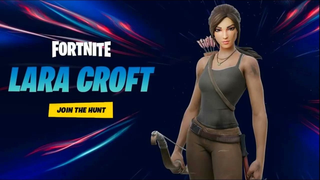 1280x720 Lara Croft Fortnite wallpaper, Desktop