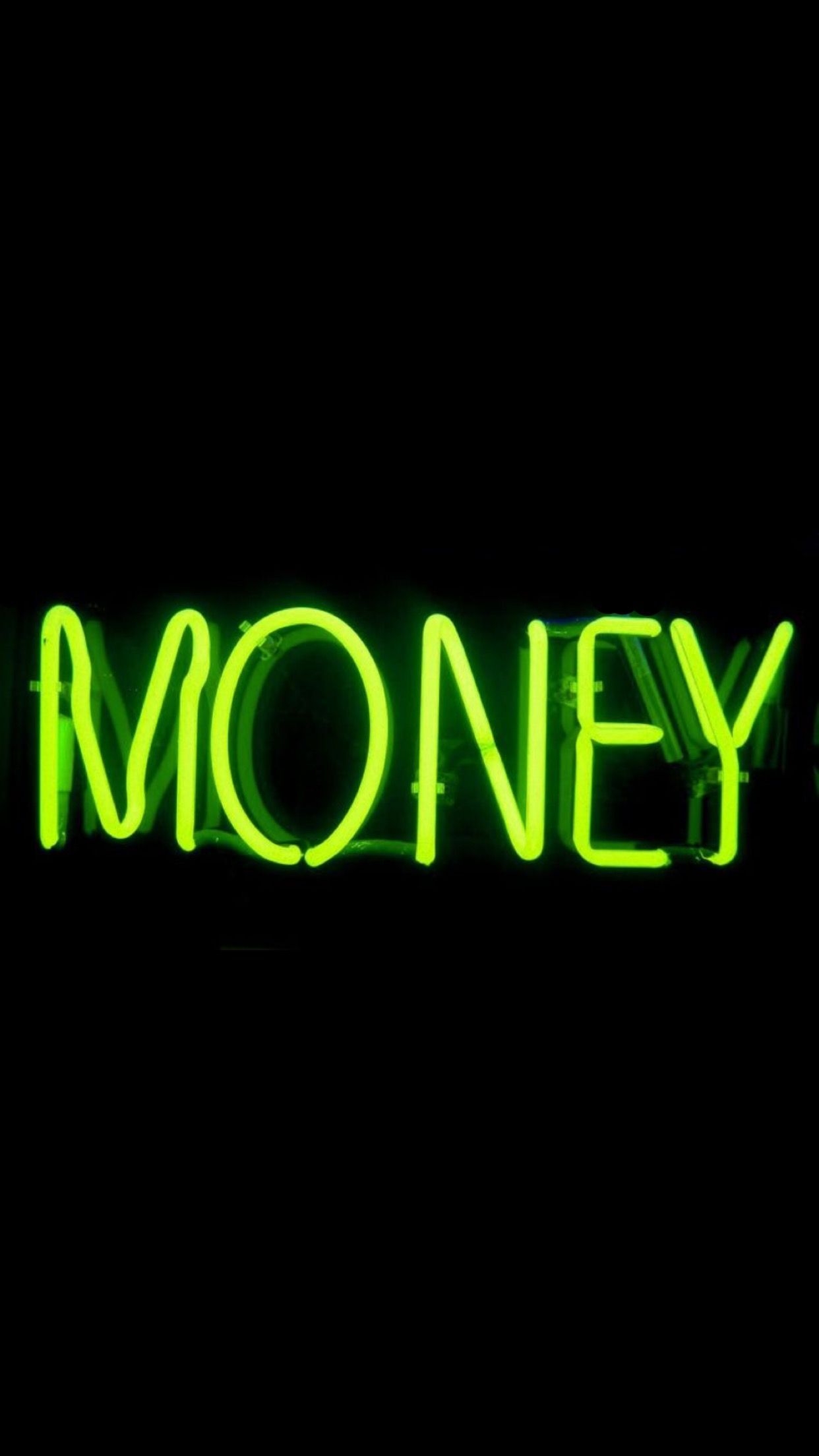 1250x2210 Money green neon sign wallpaper. Wallpaper iphone neon, Neon quotes, Money wallpaper iphone, Phone