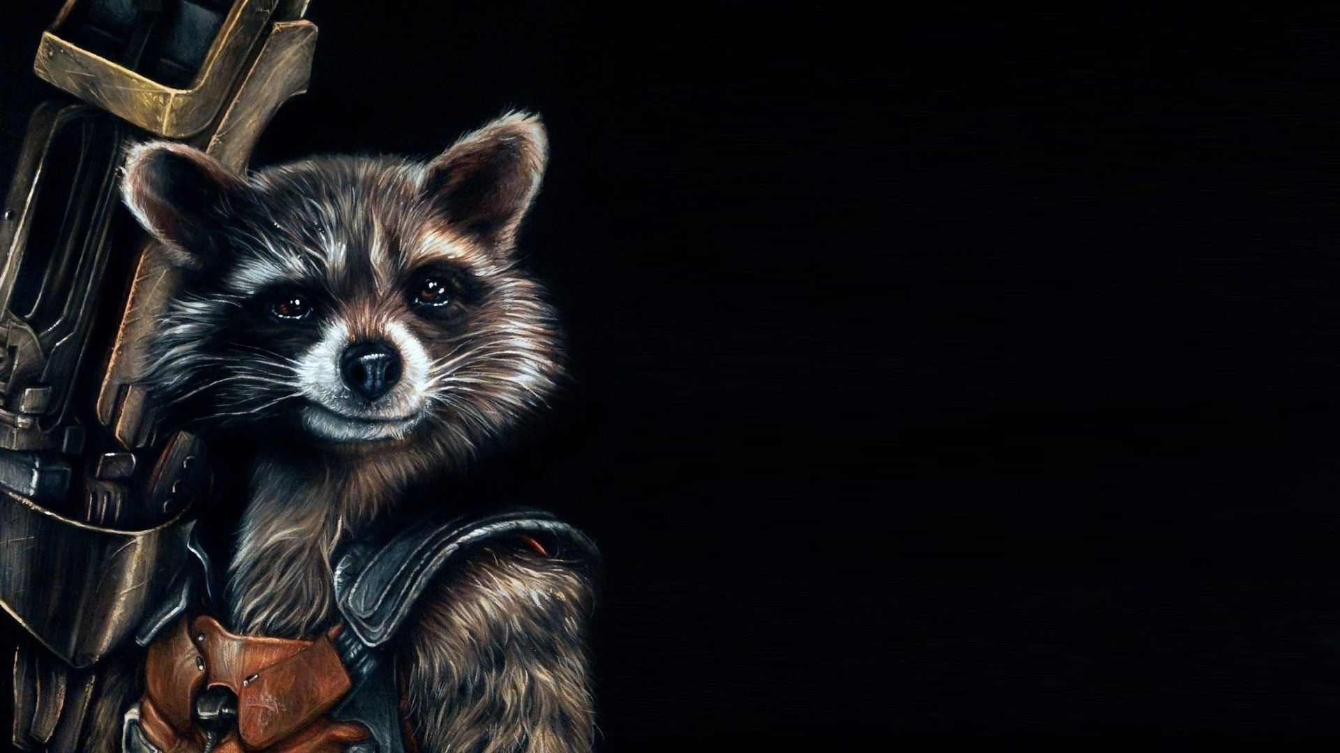 1920x1080 Guardians Of The Galaxy, Comics, Movies, Rocket Raccoon, Artwork, Fictional, Black Background Wallpaper HD / Desktop and Mobile Background, Desktop