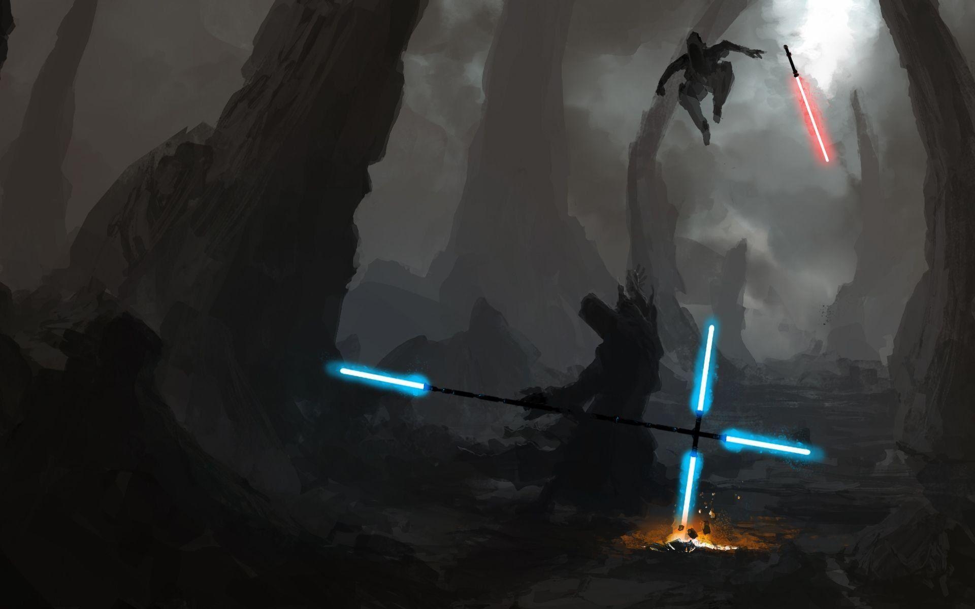 1920x1200 Star Wars Lightsaber Battle, Desktop