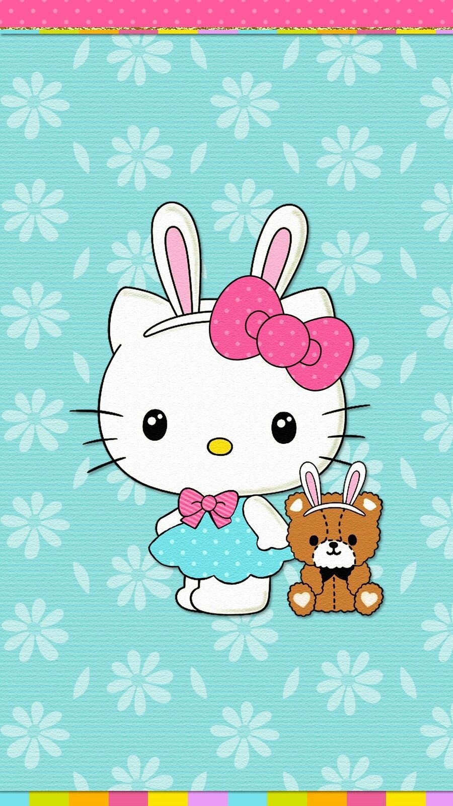 900x1600 Hello Kitty Easter Bunny Cartoon, Phone