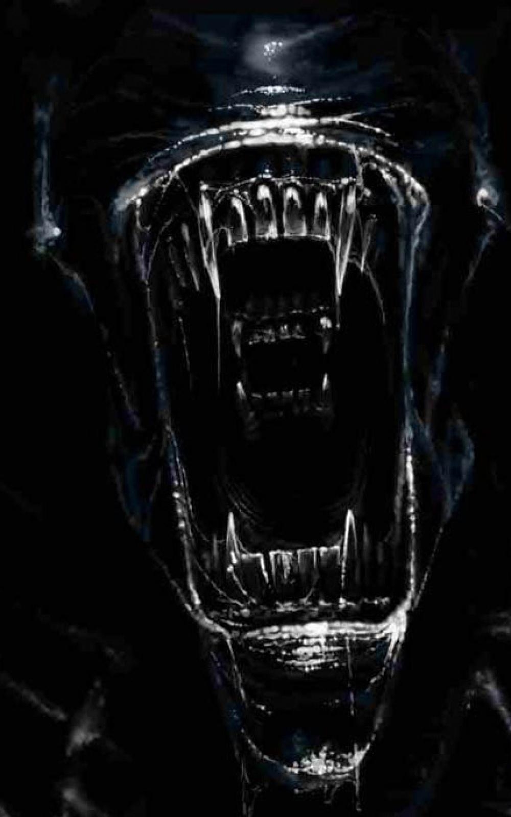 1000x1600 Alien Mouth Horror Android Wallpaper free download, Phone