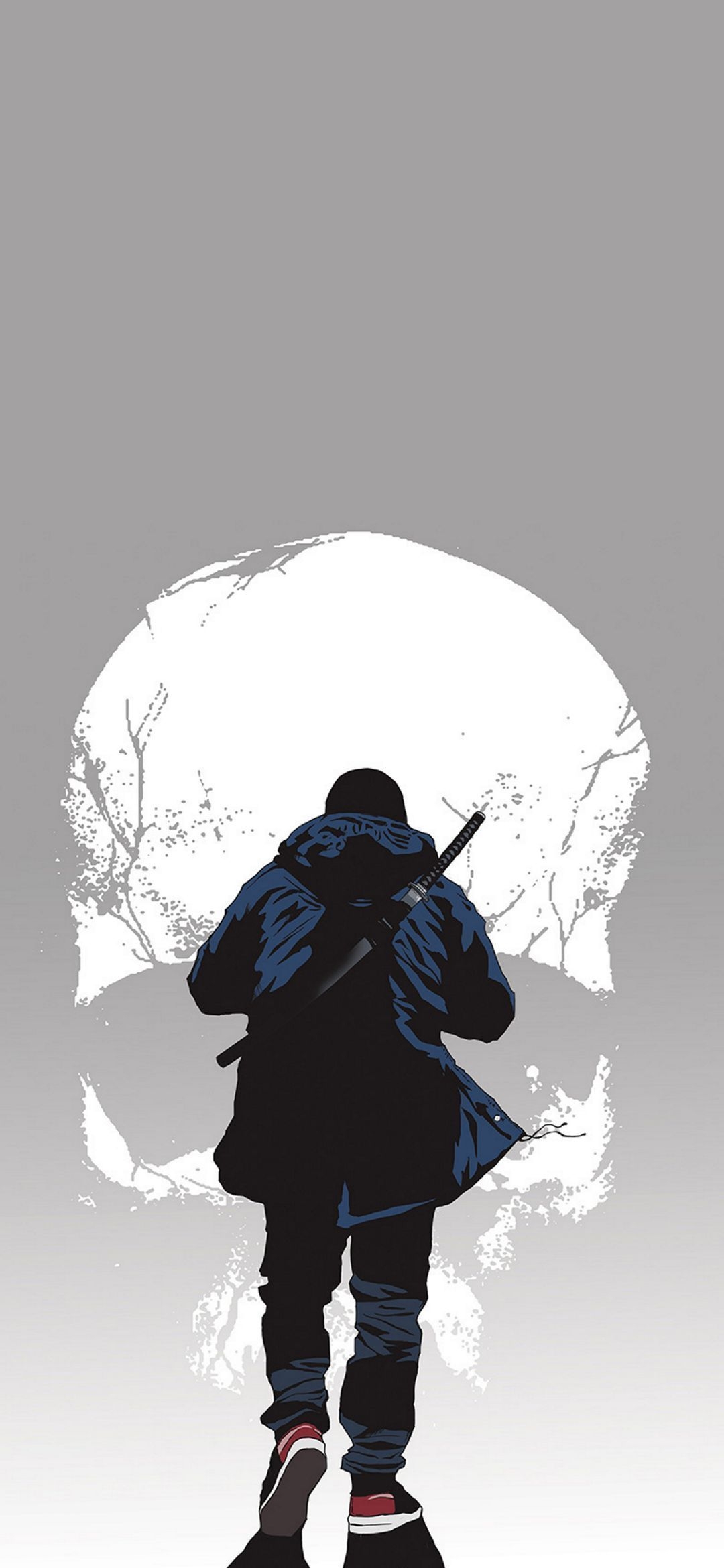 1080x2340 Urban Samurai Minimal Wallpaper 1080X2340. Urban samurai, Robot art, Samurai, Phone